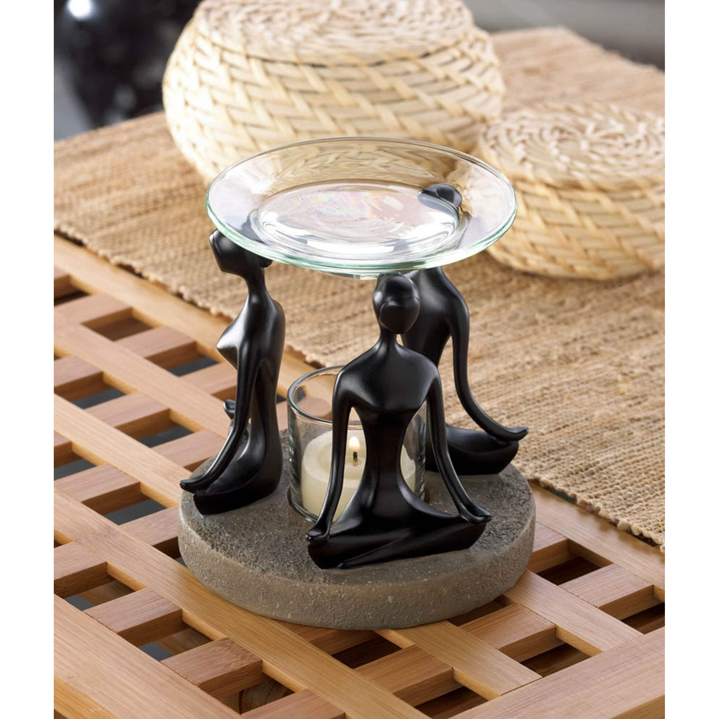 5&#x22; Namaste Yoga Triad Candle Oil Warmer