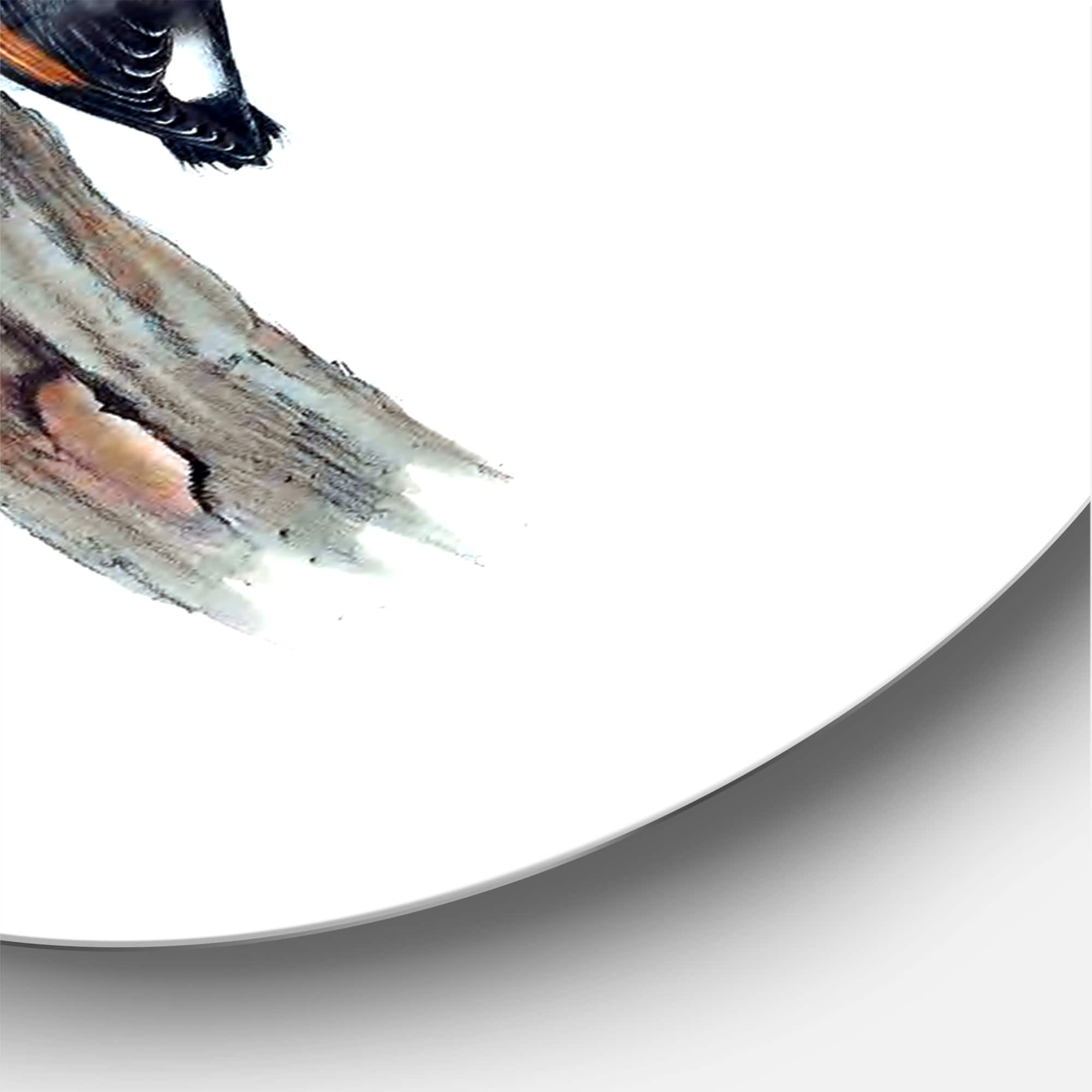 Designart - Vintage Australian Bird Illustrations I - Traditional Metal Circle Wall Art