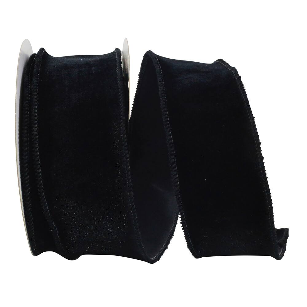 JAM Paper 2.5" x 10yd. Dupioni Backed Wired Plush Velvet Ribbon