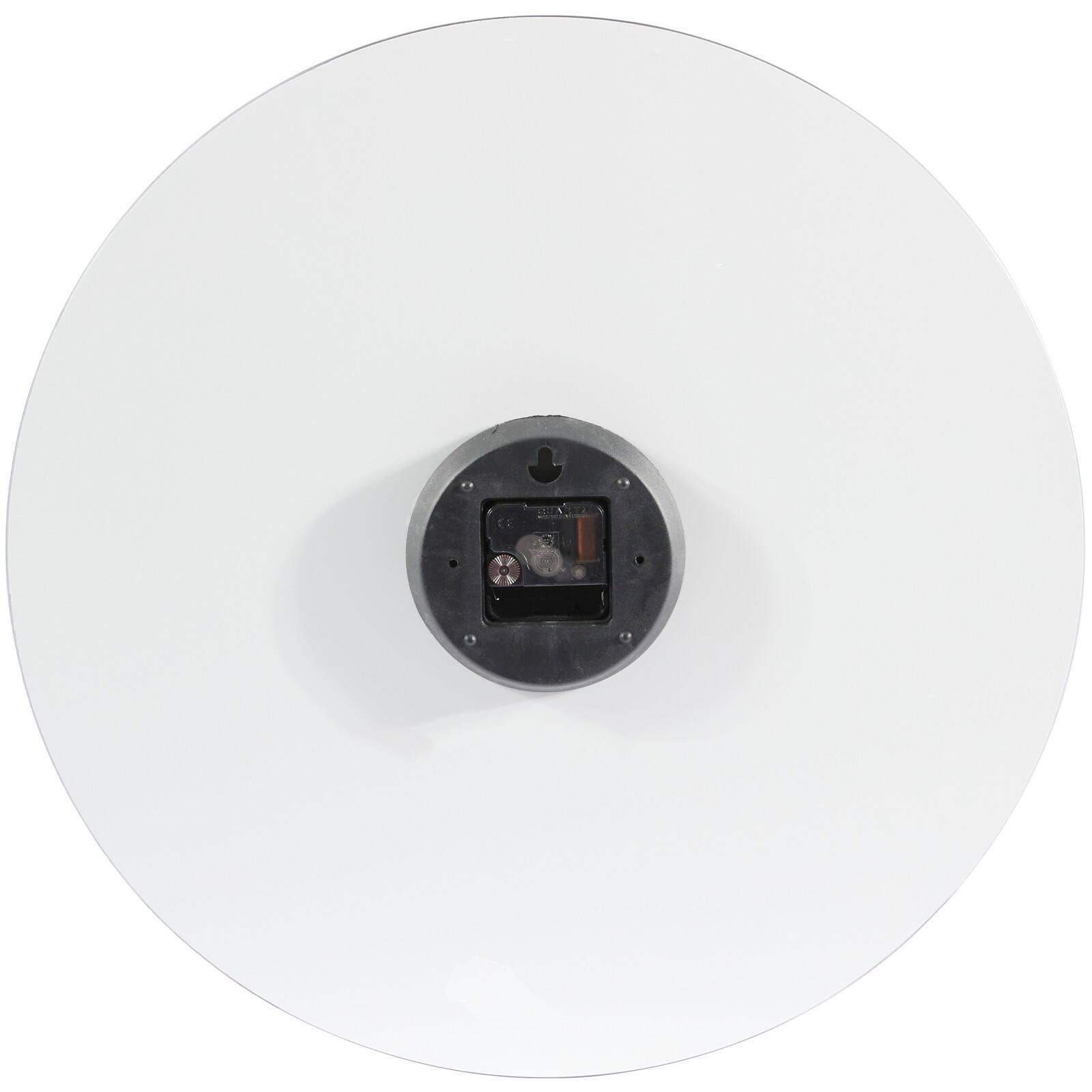 20" Black Glass Record Style Musical Notes Wall Clock