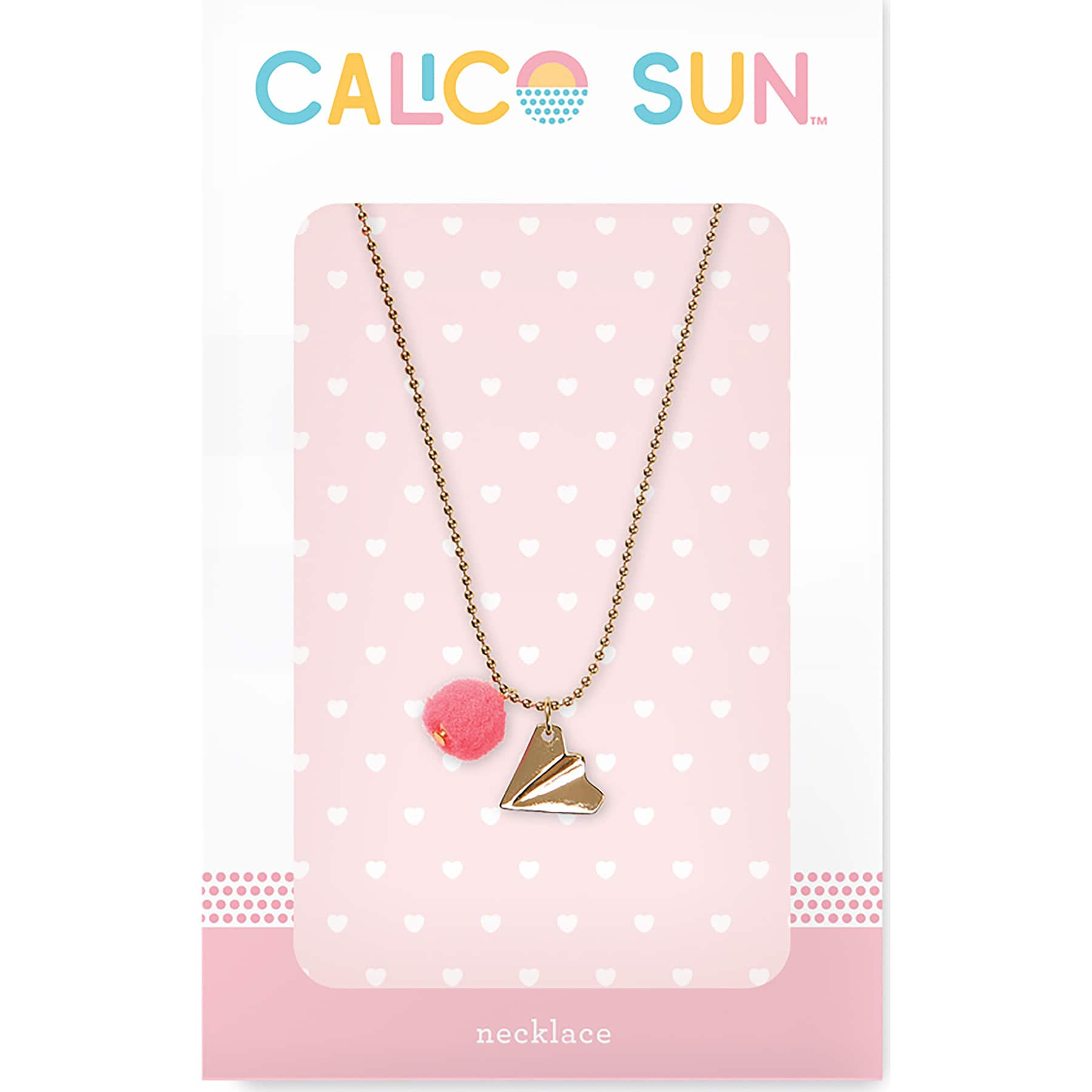 Calico Sun&#x2122; Gold Paper Airplane Emma Necklace