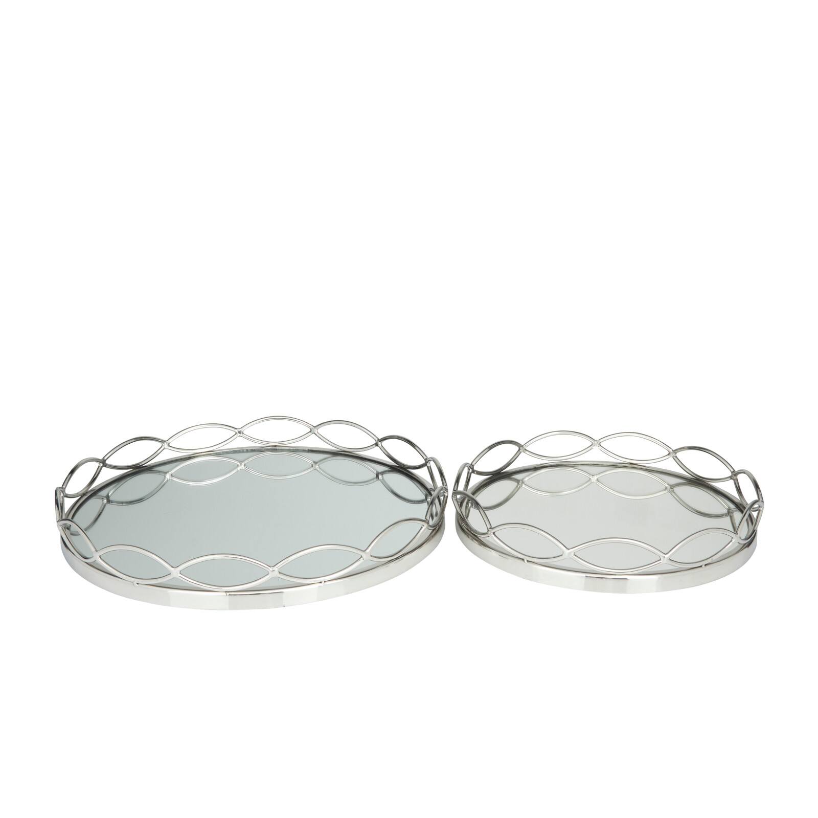 Contemporary Metal Tray Set