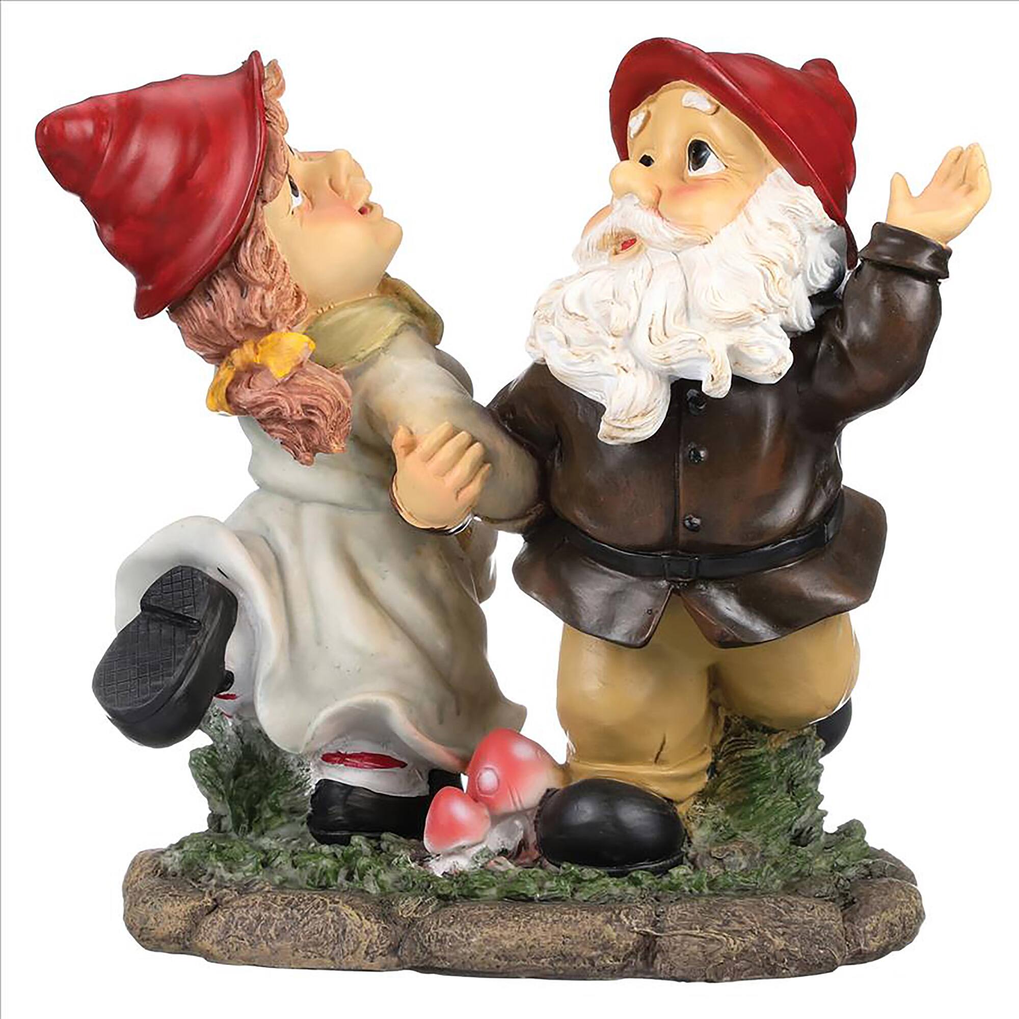 Design Toscano 12" Dancing Duo Garden Gnome Statue