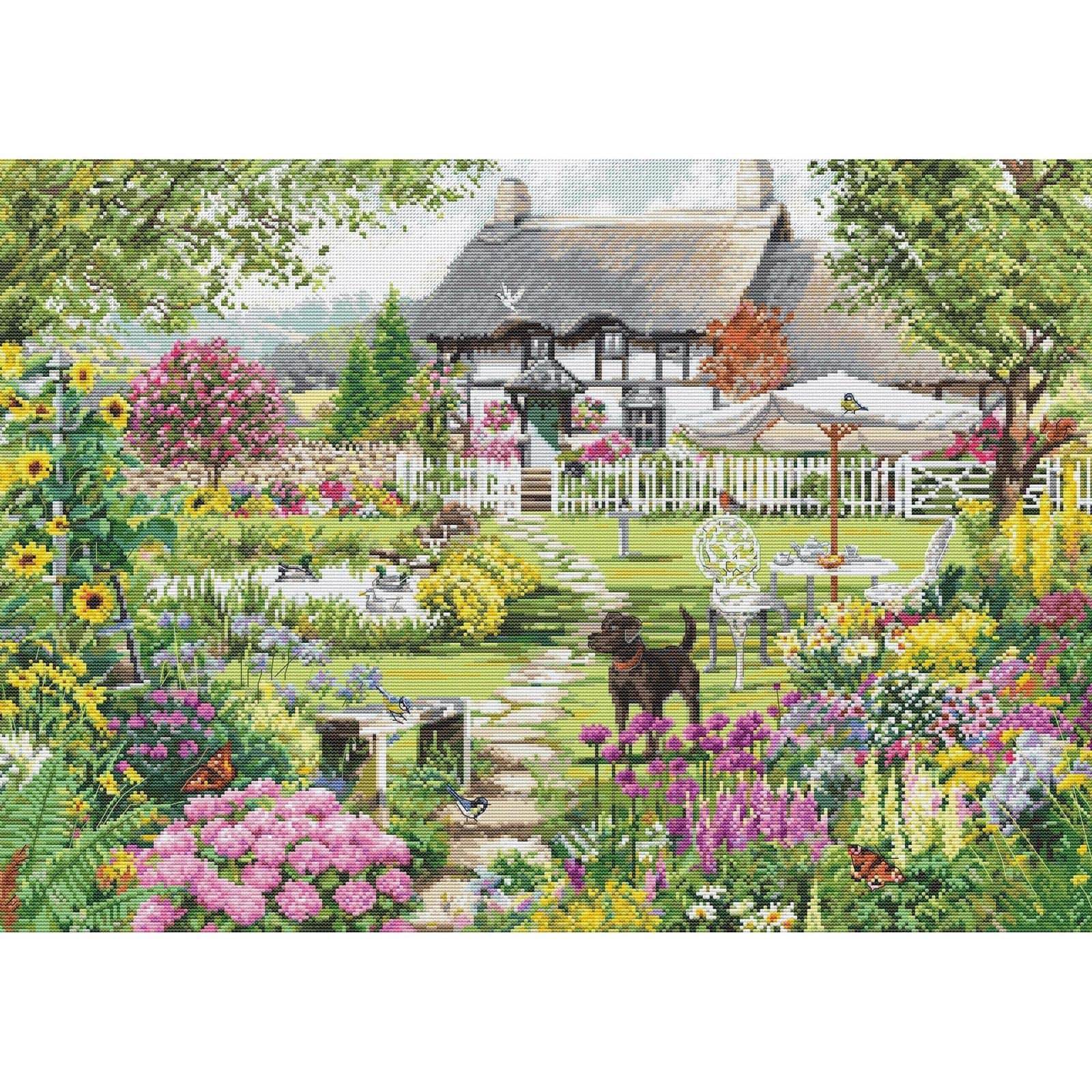 Luca-S Cottage Garden Counted Cross-Stitch Kit | Michaels, image size:1600x1600