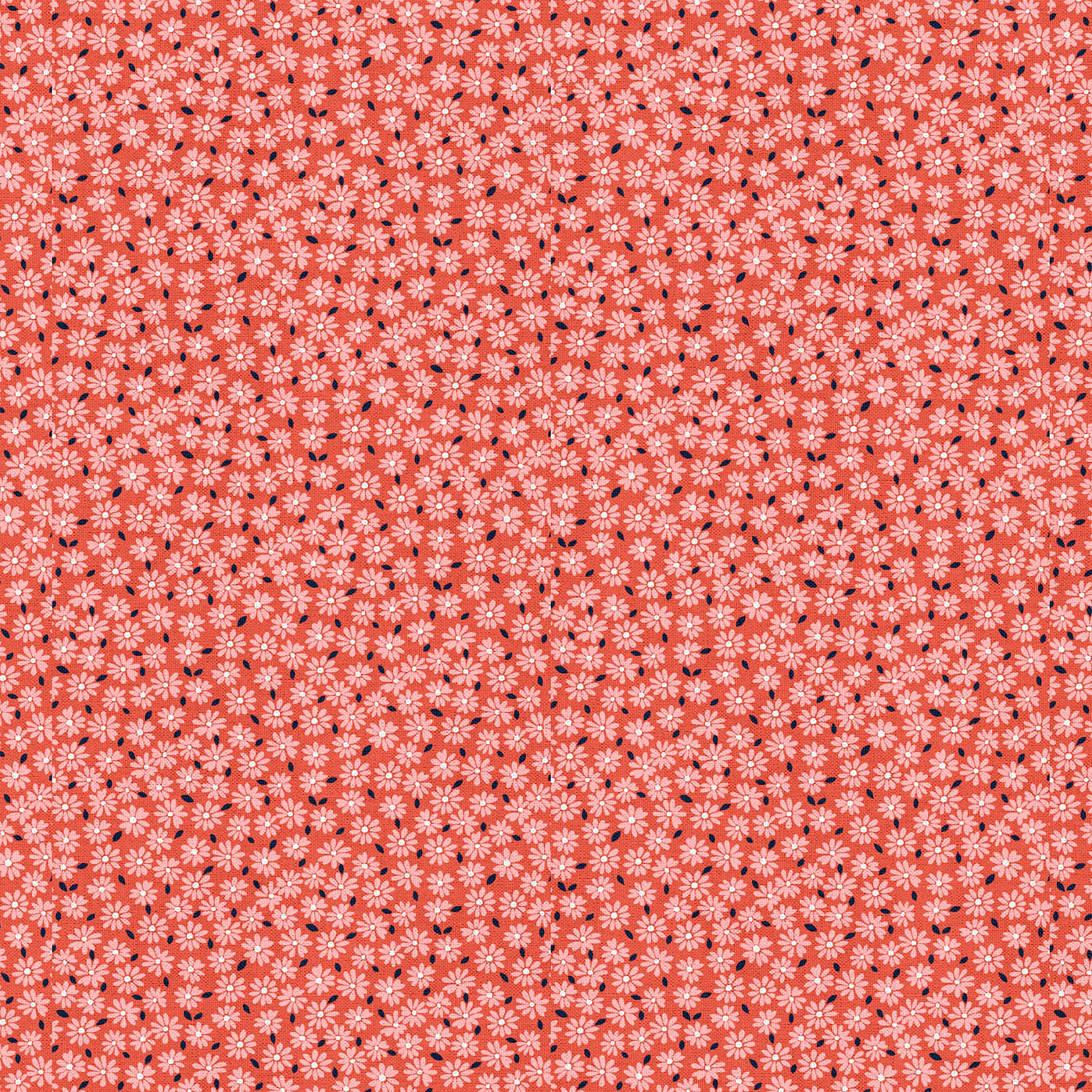 Fabric Editions Coral Carolina Ditsy Cotton Fabric