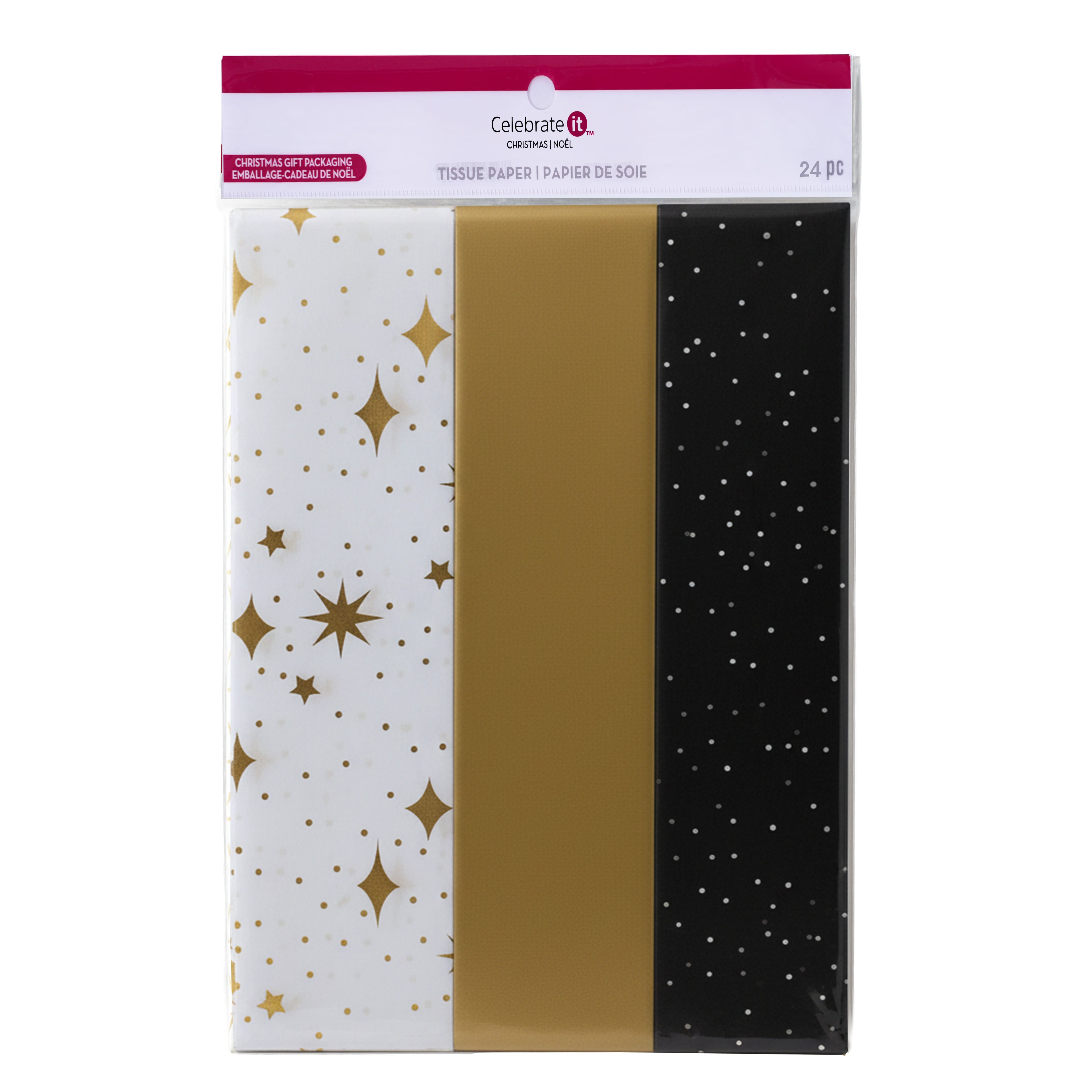 Black & Gold Foil Tissue Paper, 24ct. by Celebrate It™