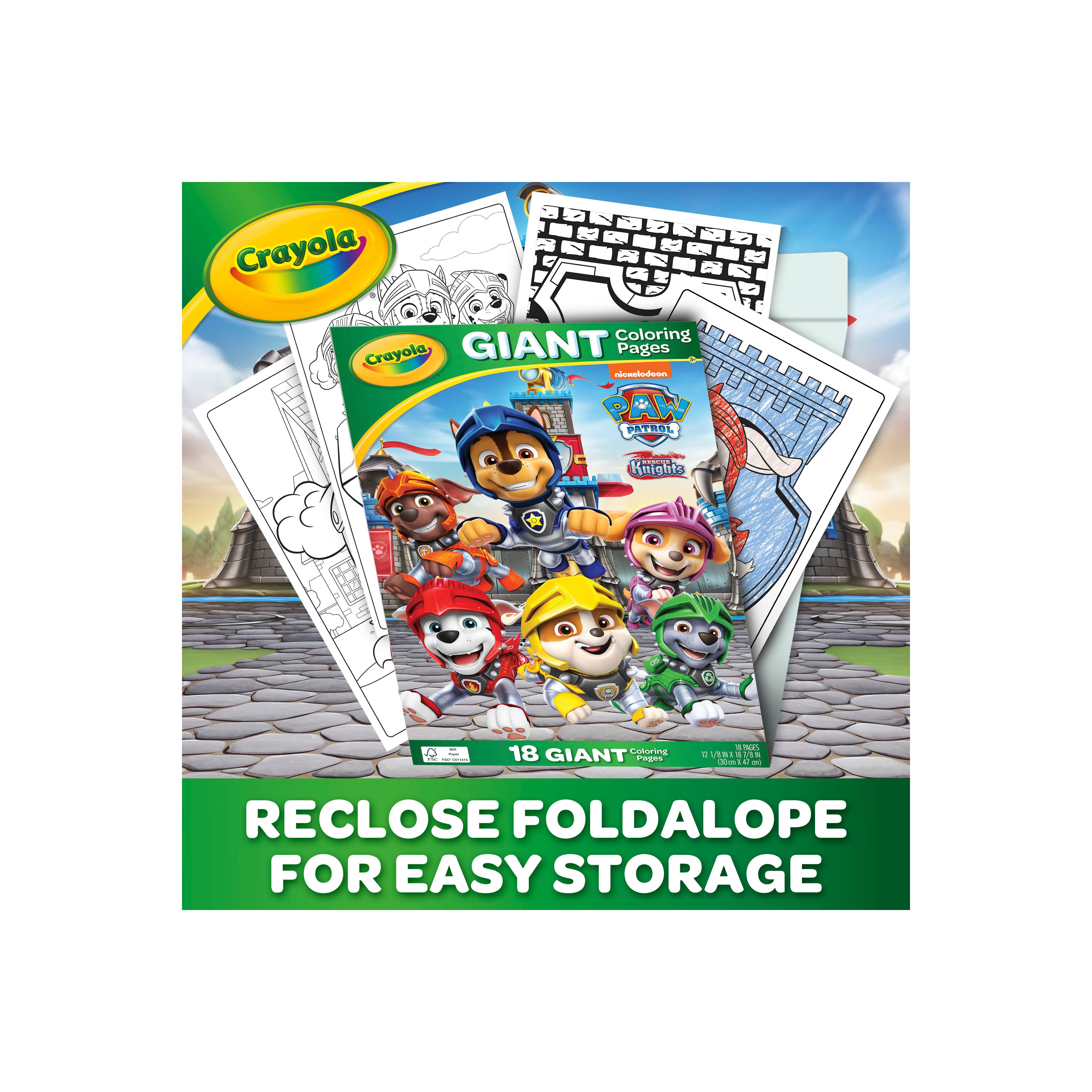 12 Pack: Crayola&#xAE; Paw Patrol&#xAE; Giant Coloring Pages with Folder Storage