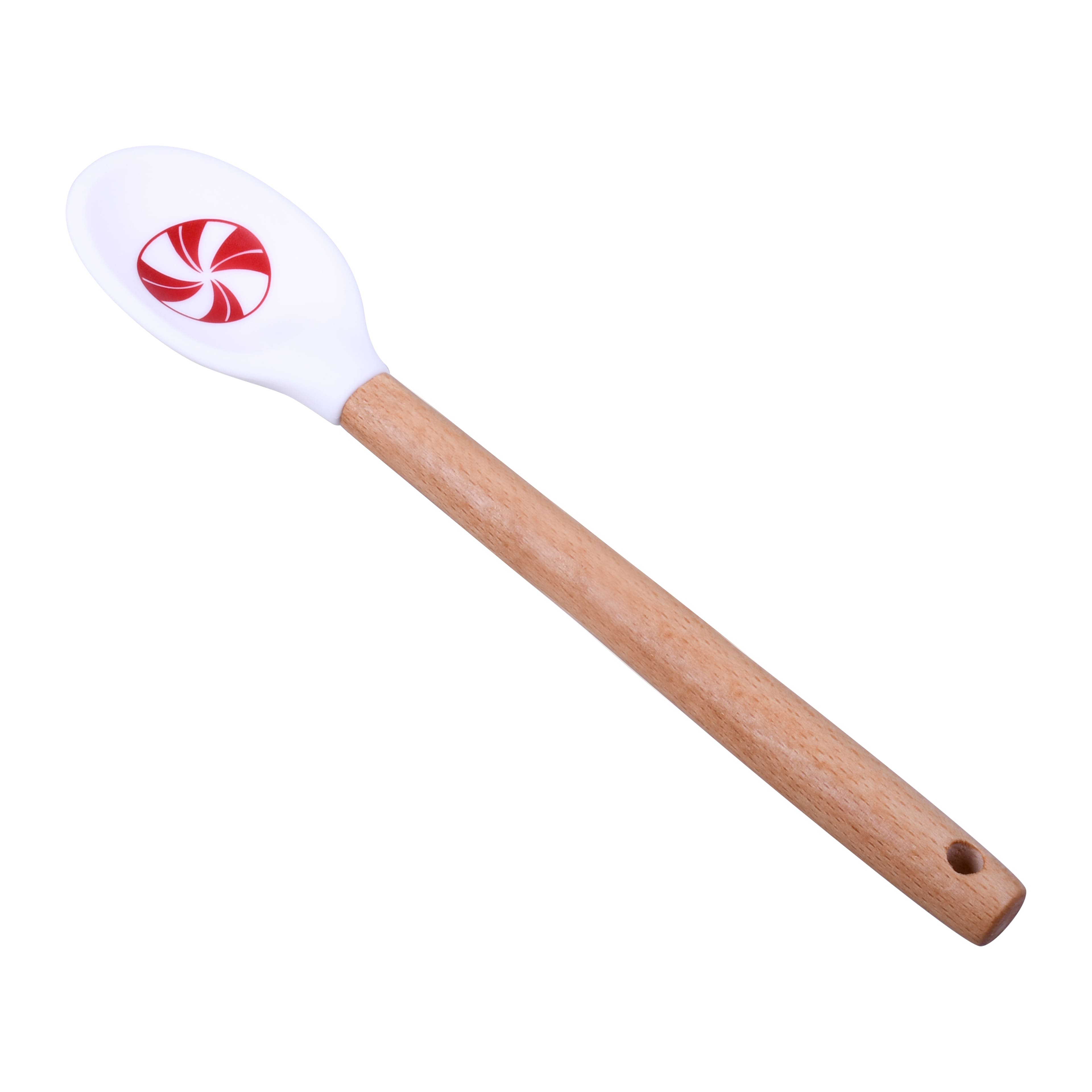 8&#x22; Mini Red &#x26; White Peppermint Silicone Spoon by Celebrate It&#xAE;