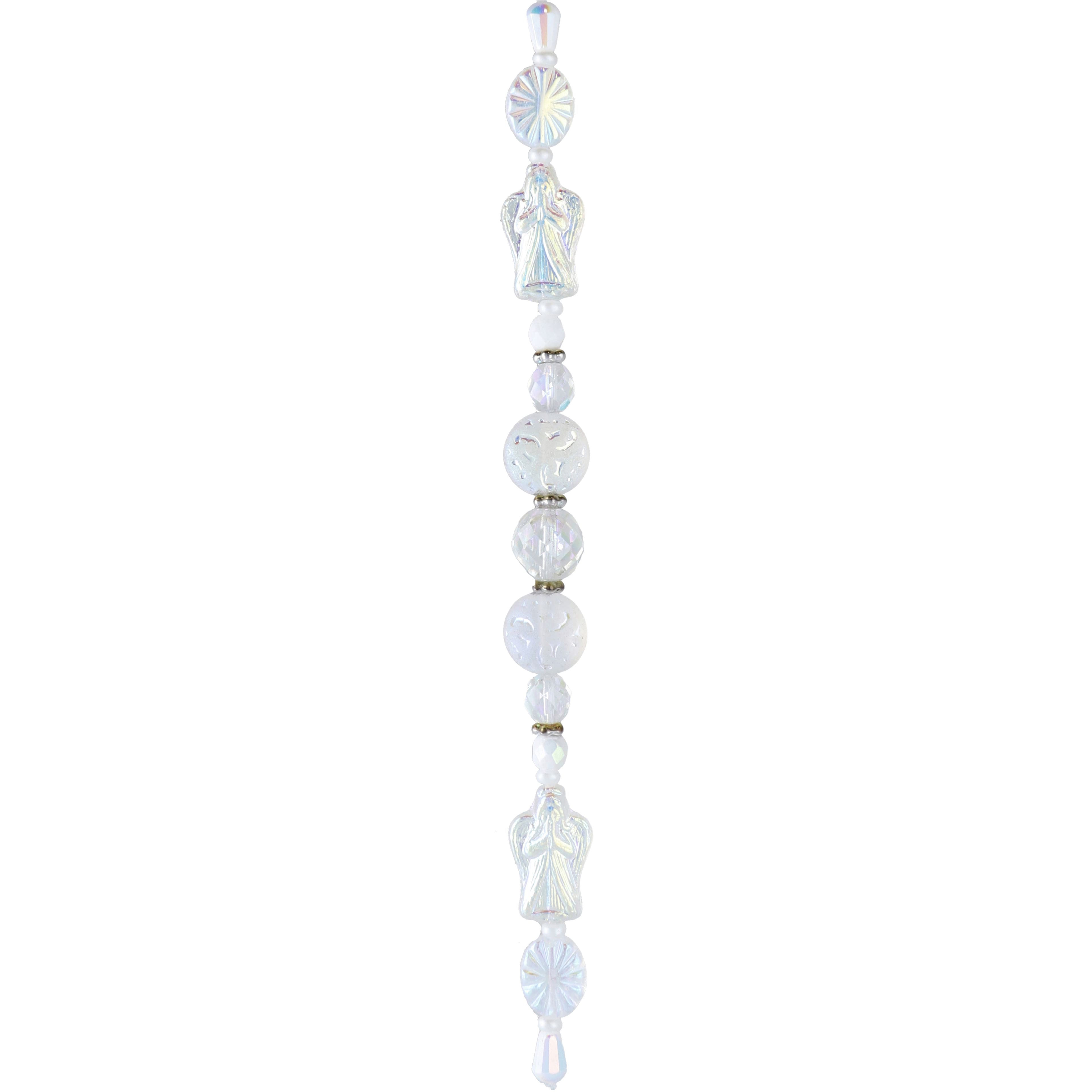 Angel White Iridescent Czech Glass Bead Mix by Bead Landing&#x2122;