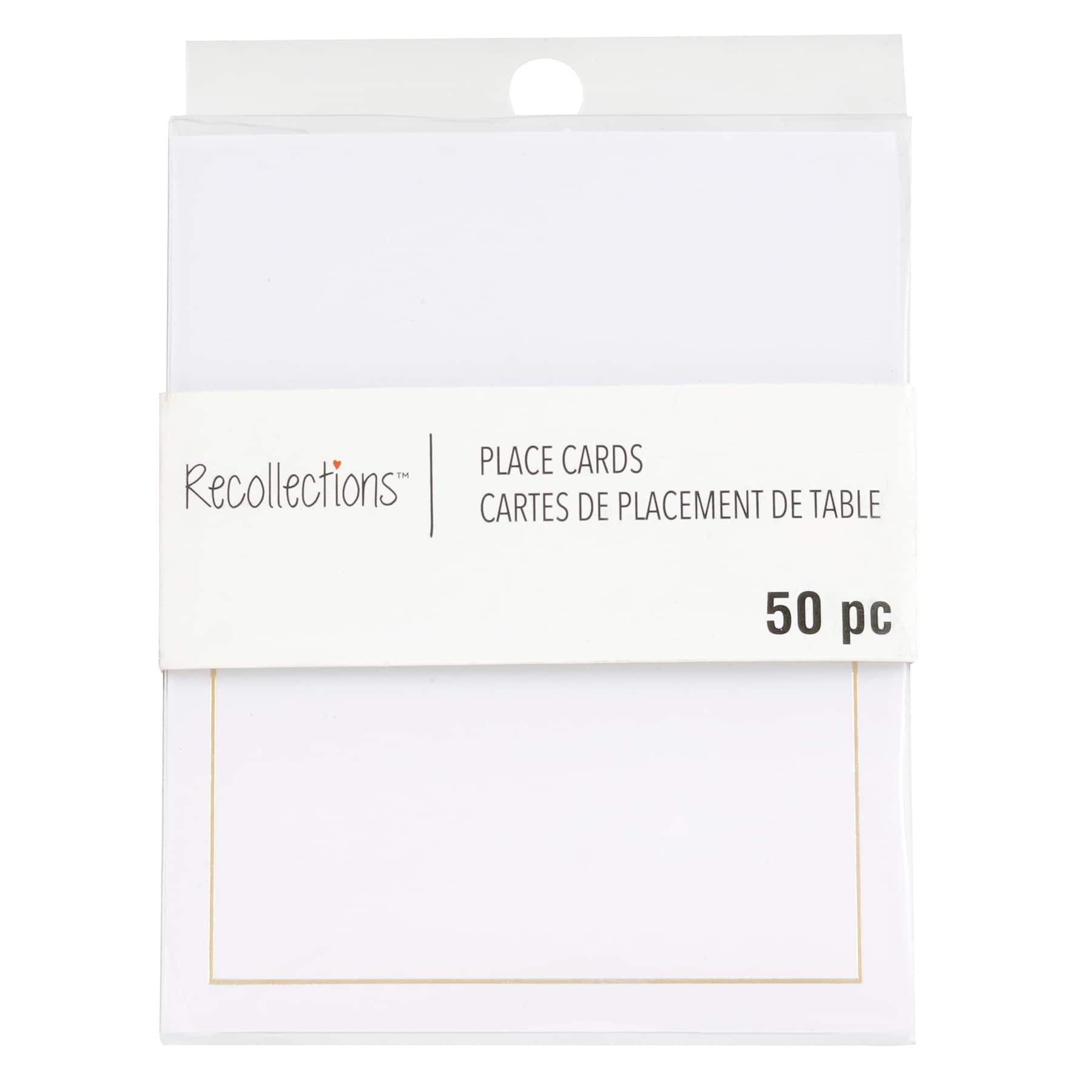 12 Packs: 48 ct. (576 total) Gold Border Place Cards by Recollections™ 