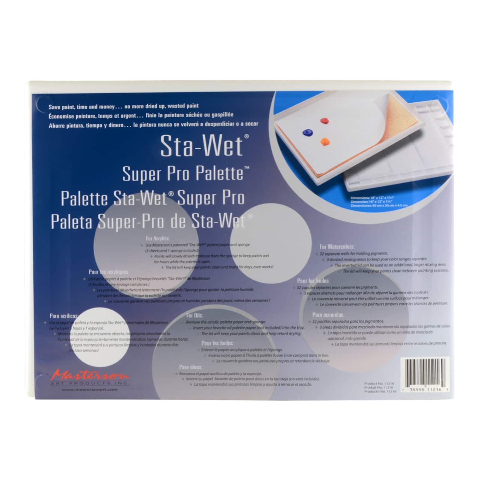 Masterson Sta-Wet® Super Pro Palette