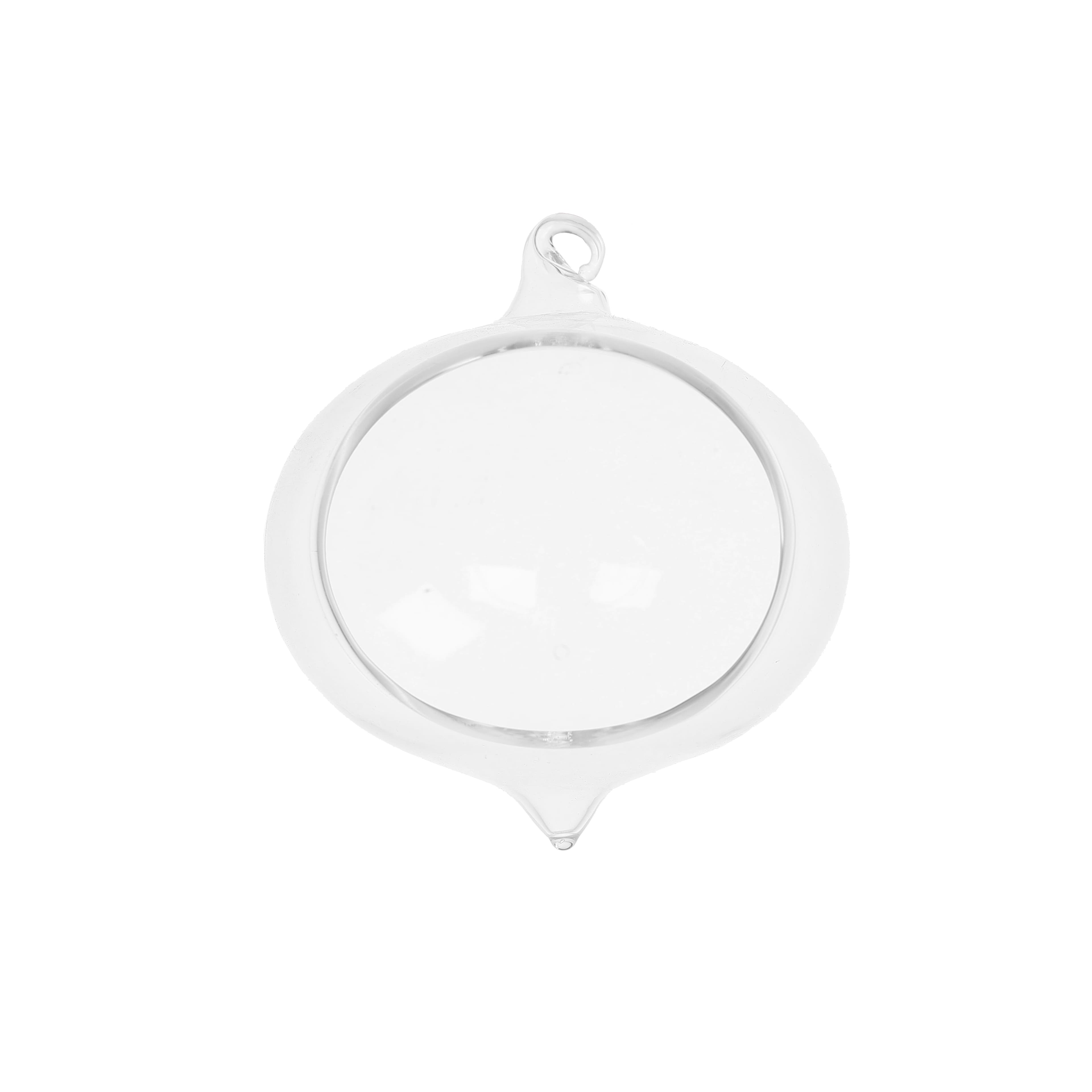 3.75&#x22; Clear Open DIY Glass Onion Ornament by Make Market&#xAE;