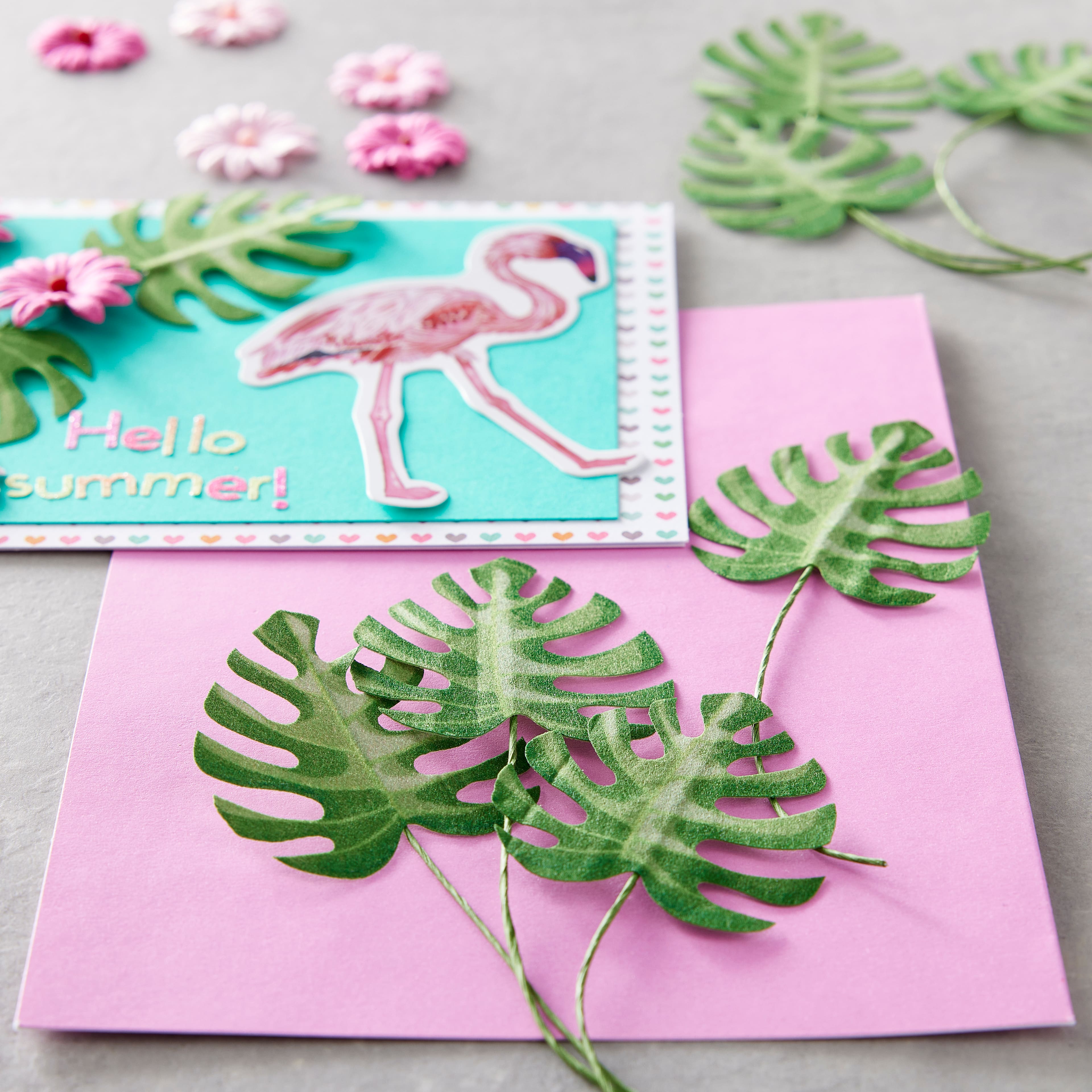 Green Fabric Monstera Embellishments by Recollections&#x2122;