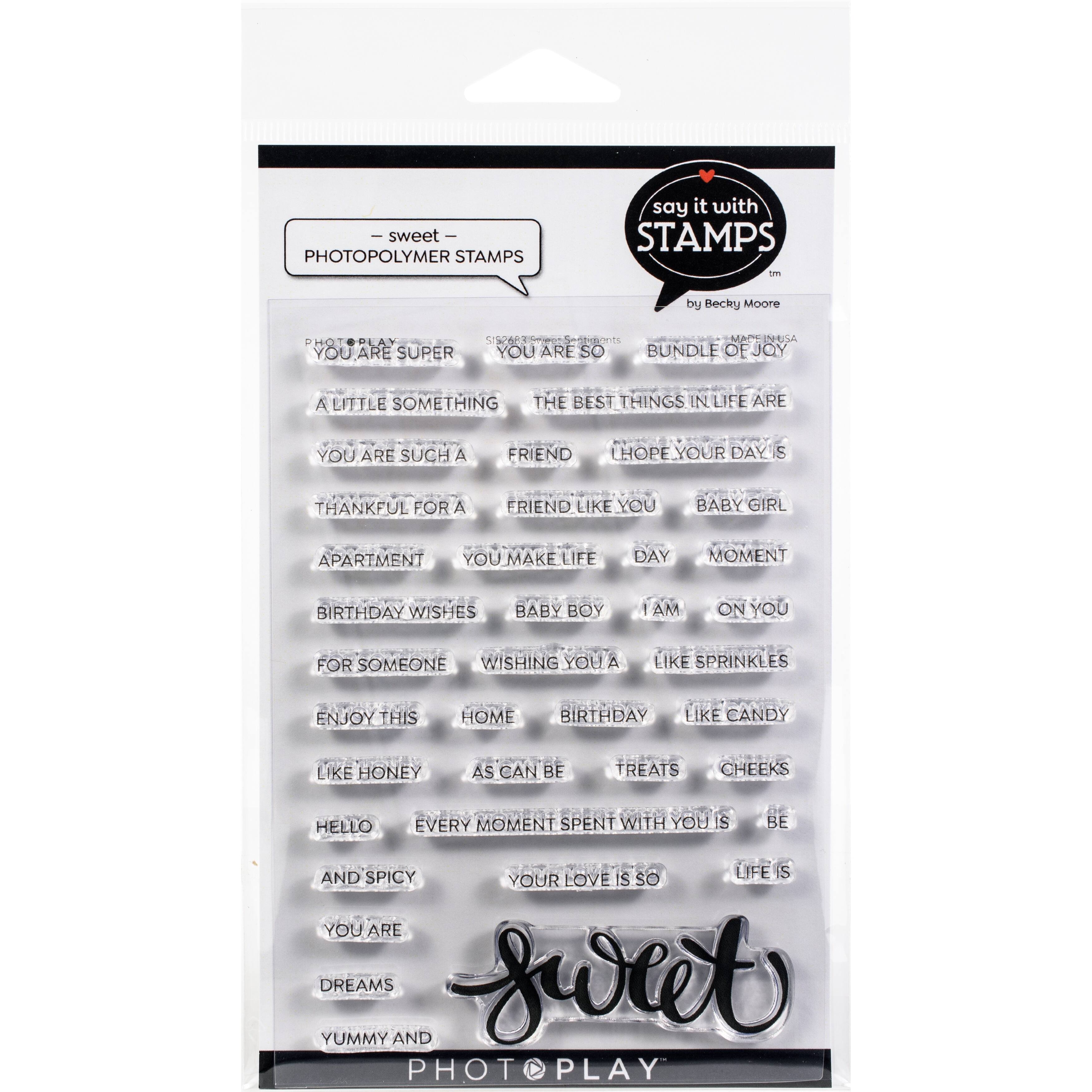 PhotoPlay™ Say It With Stamps™ Sweet Clear Stamps | Michaels