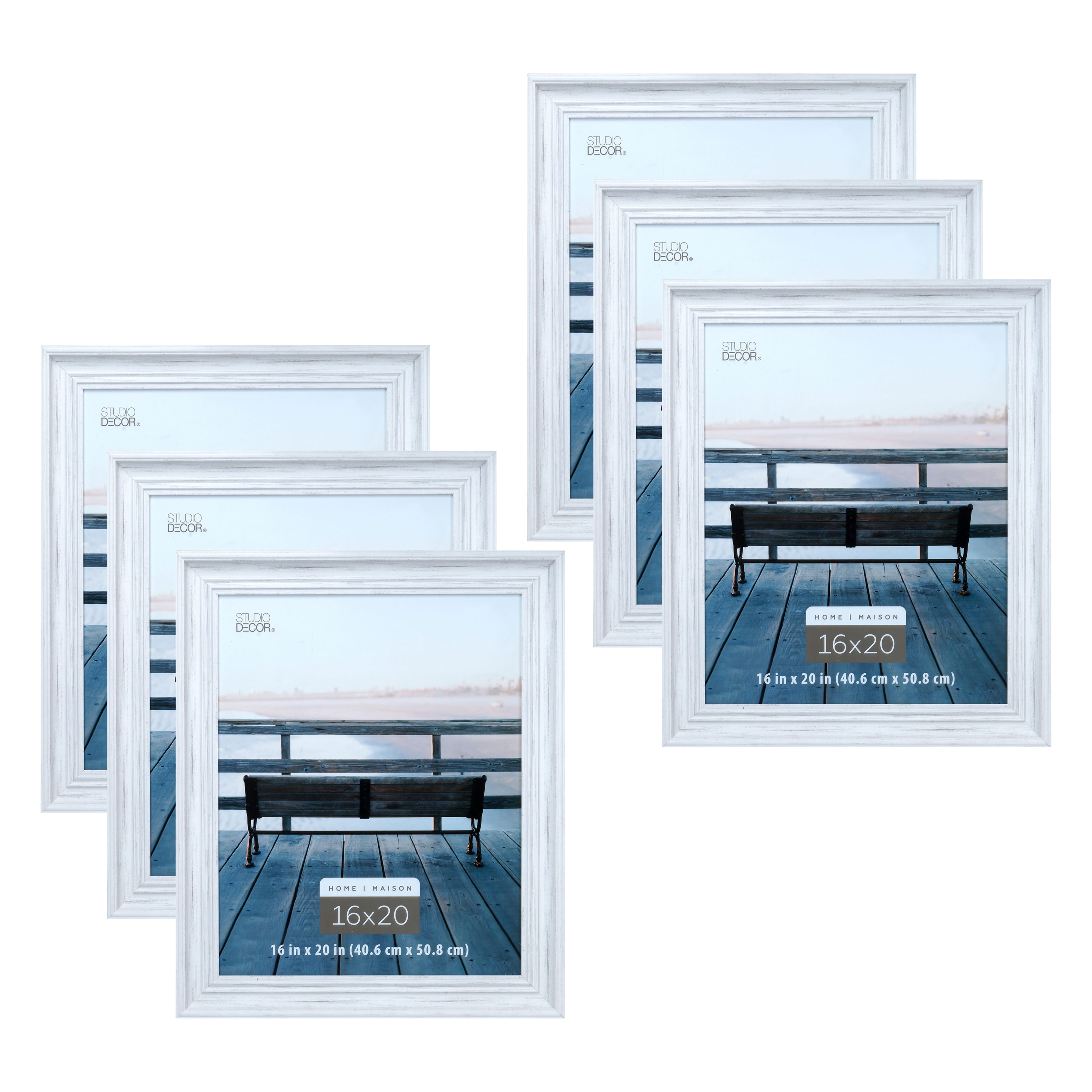 6 Pack: Home White Distressed Catalina Frame by Studio Décor®