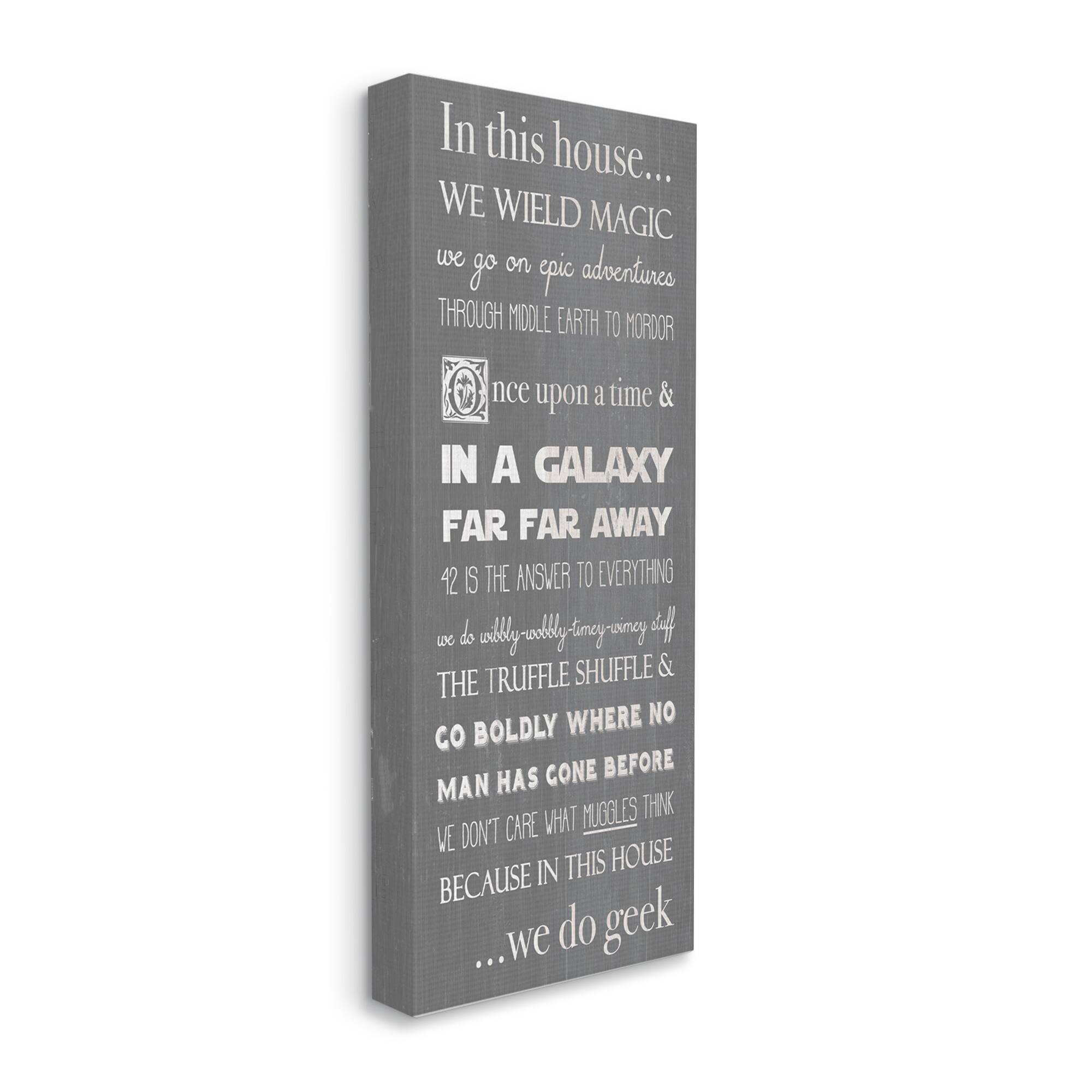 Stupell Industries In This House Phrase Family Movie Night Quotes Canvas Wall Art