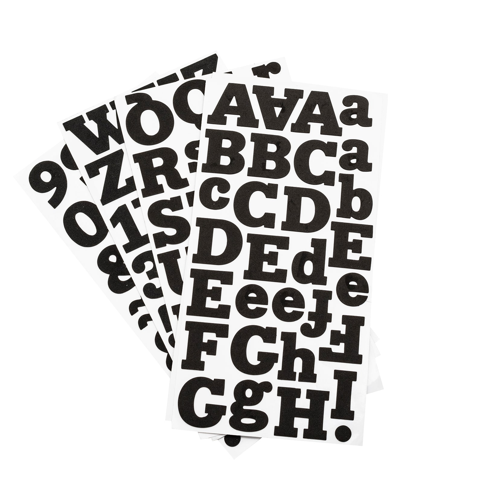 12 Packs: 165 ct. (1,980 total) Large Black Foam Alphabet Stickers by Recollections™