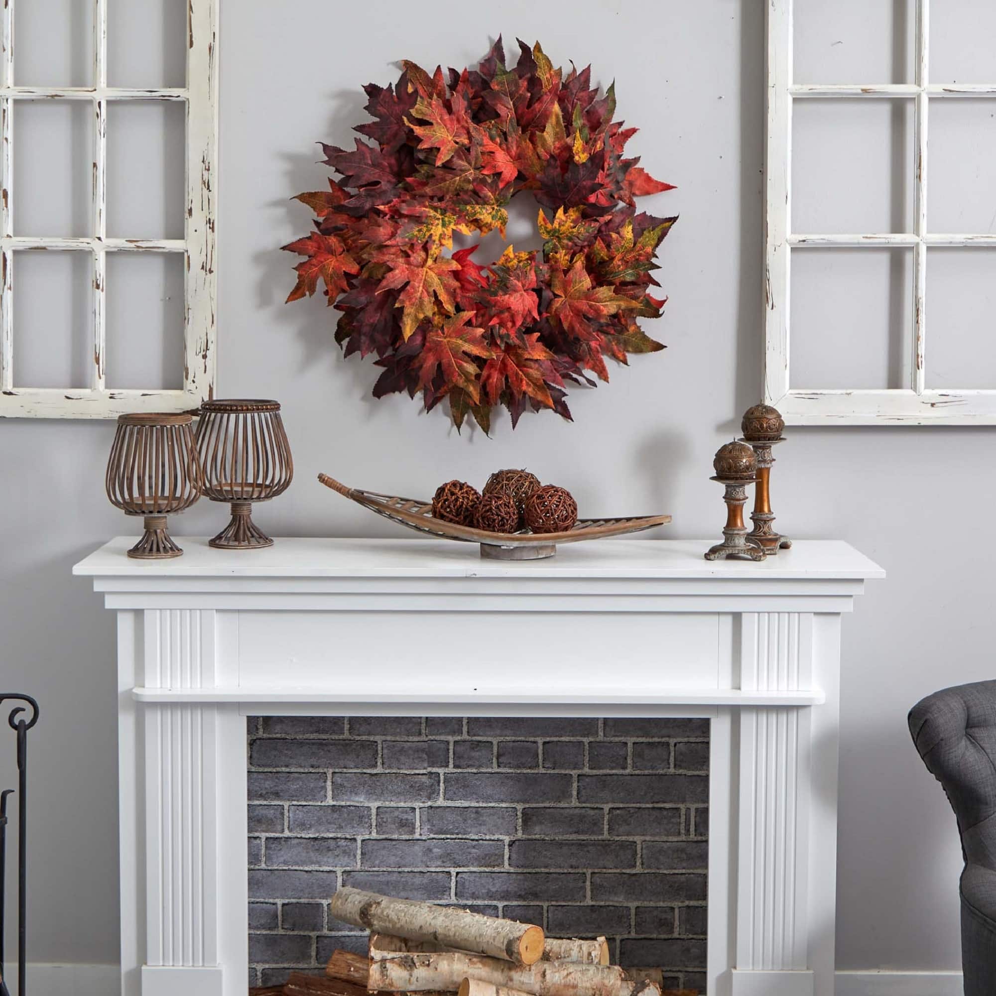 30" Maple Leaf Wreath