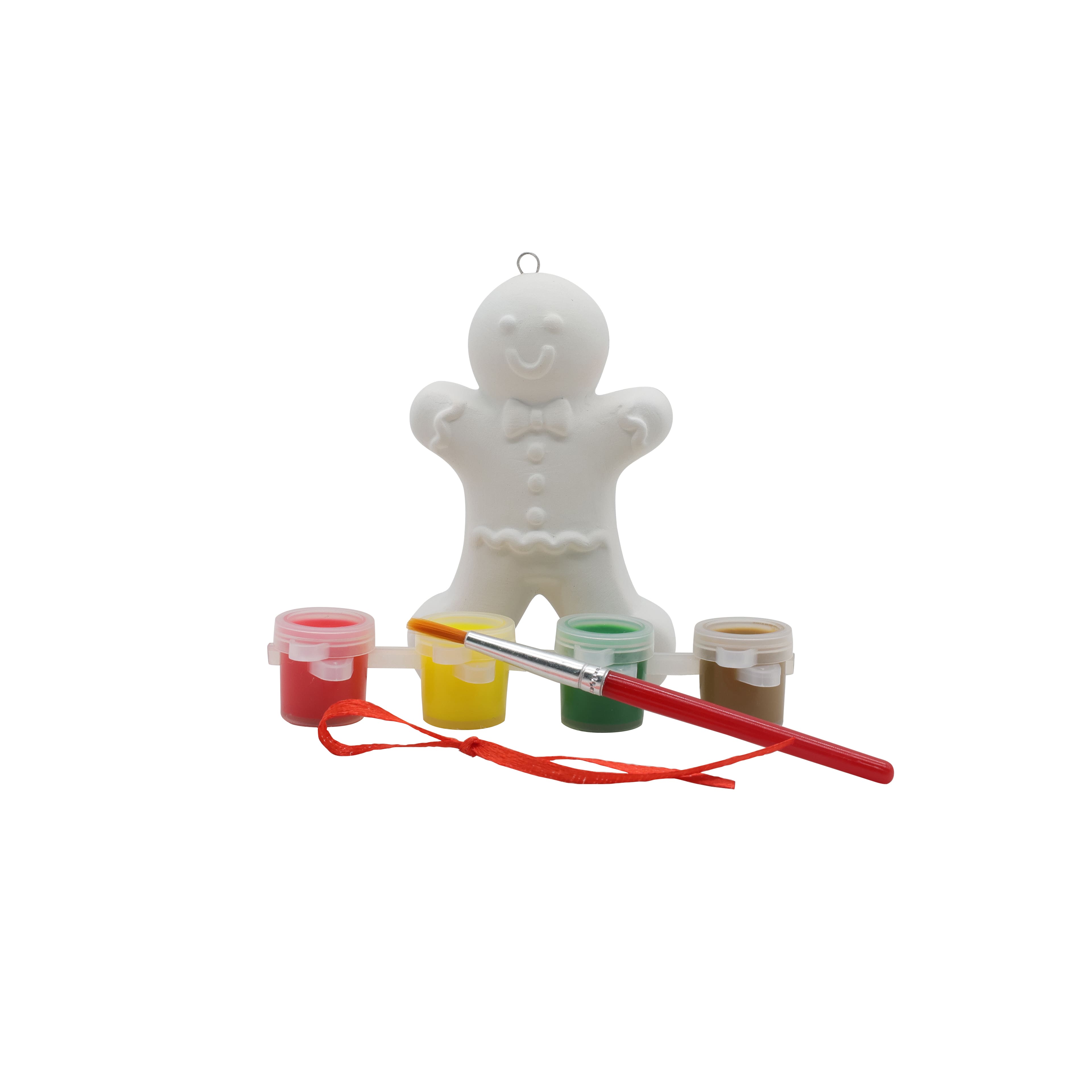 Gingerbread Man Color Your Own Ceramic Ornament Kit by Creatology&#x2122;