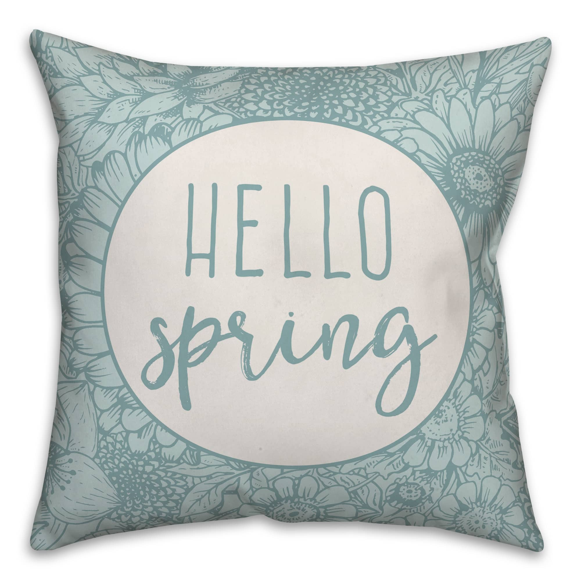 Hello Spring Throw Pillow