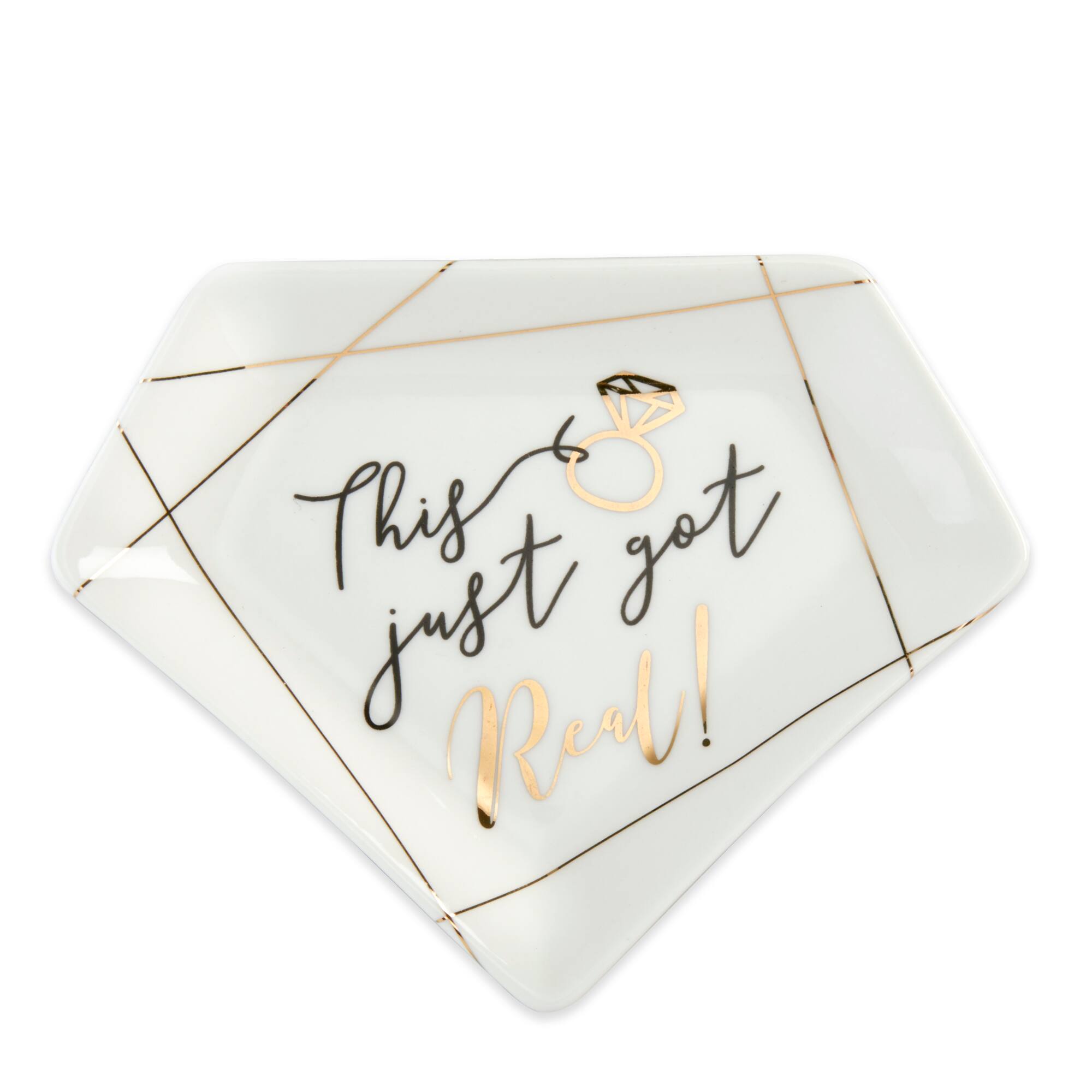 Kate Aspen® This Just Got Real Ceramic Trinket Dish, 2ct. in Black | Michaels®