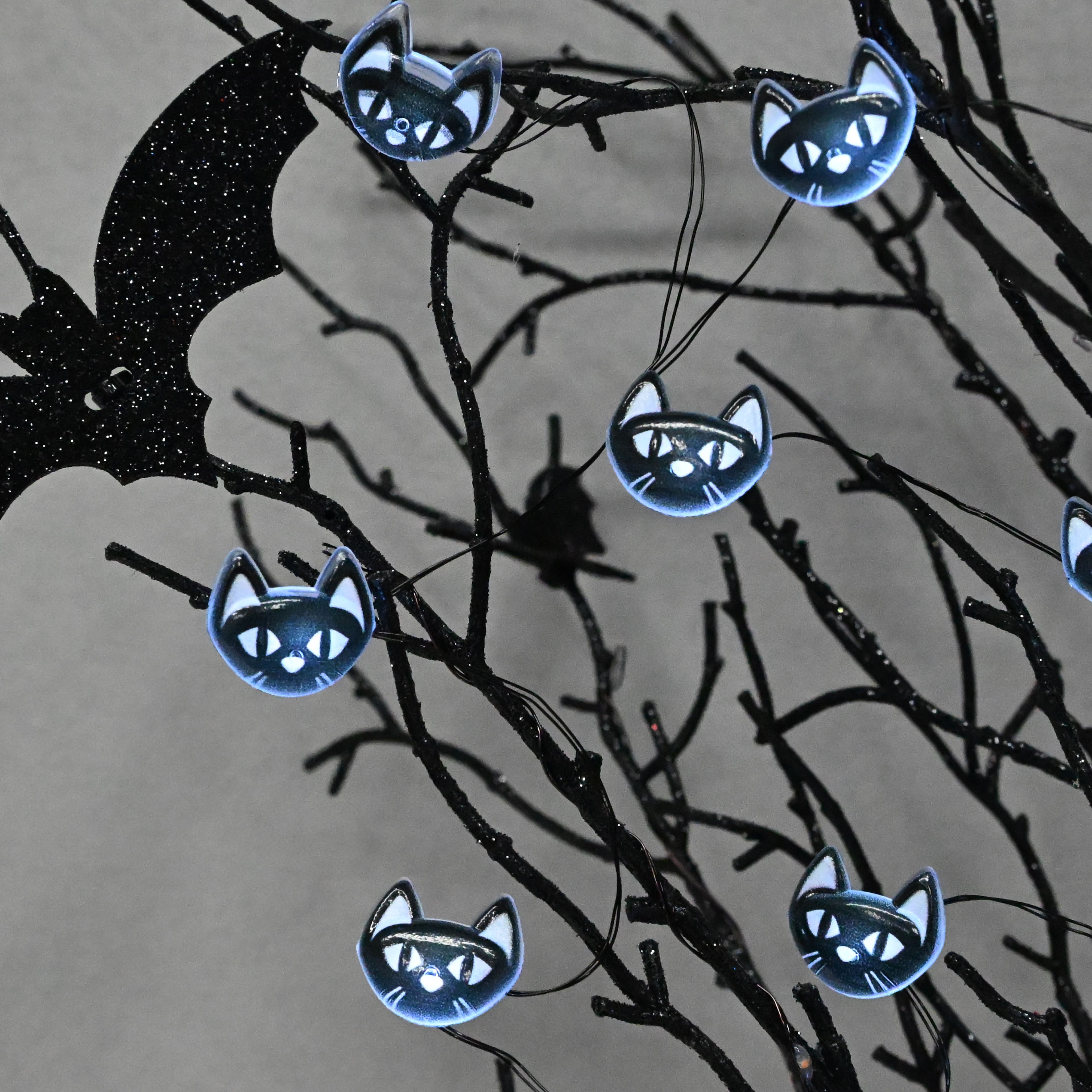 18ct. Black Cat Icon String Lights by Ashland&#xAE;