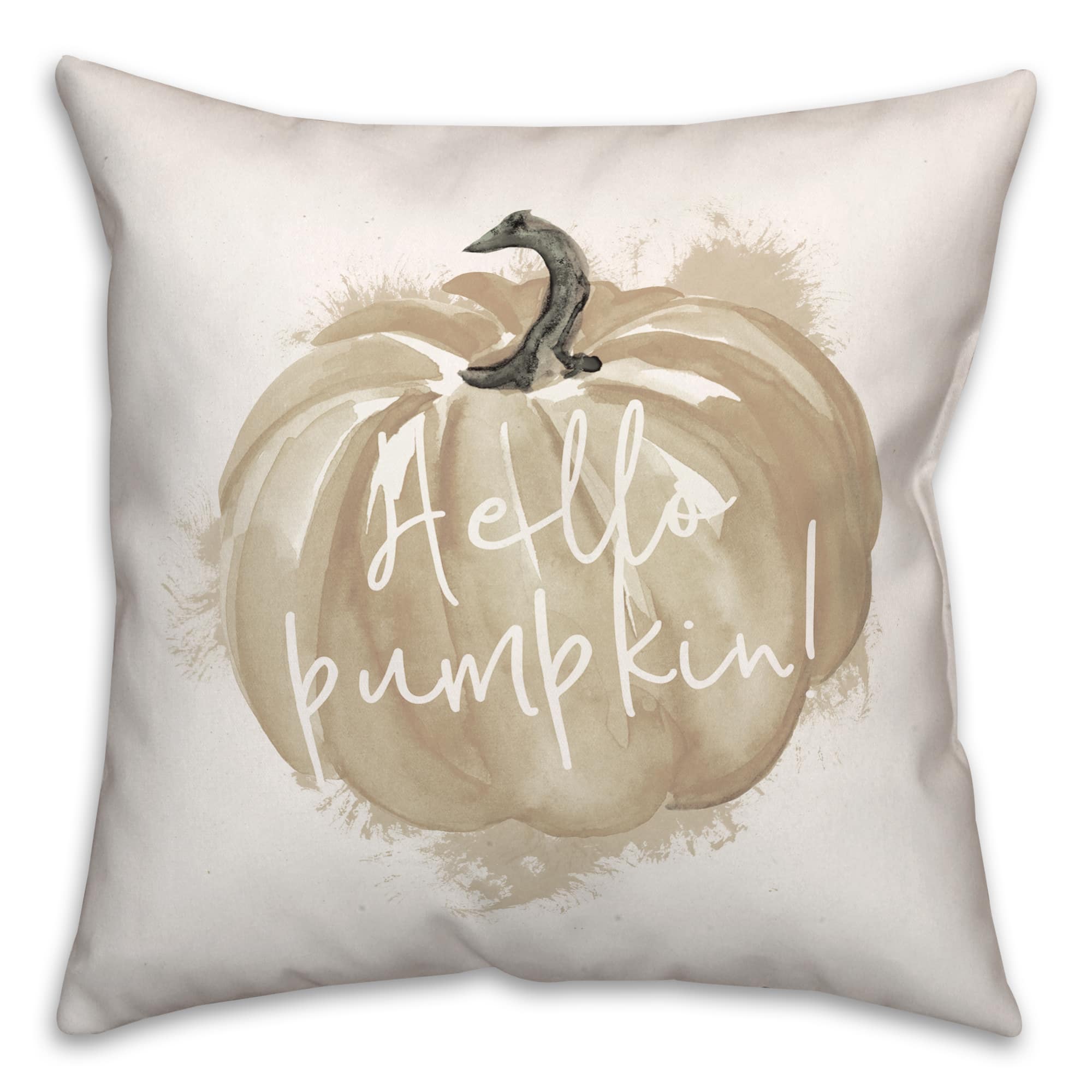 Multicolor Hello Pumpkin Throw Pillow