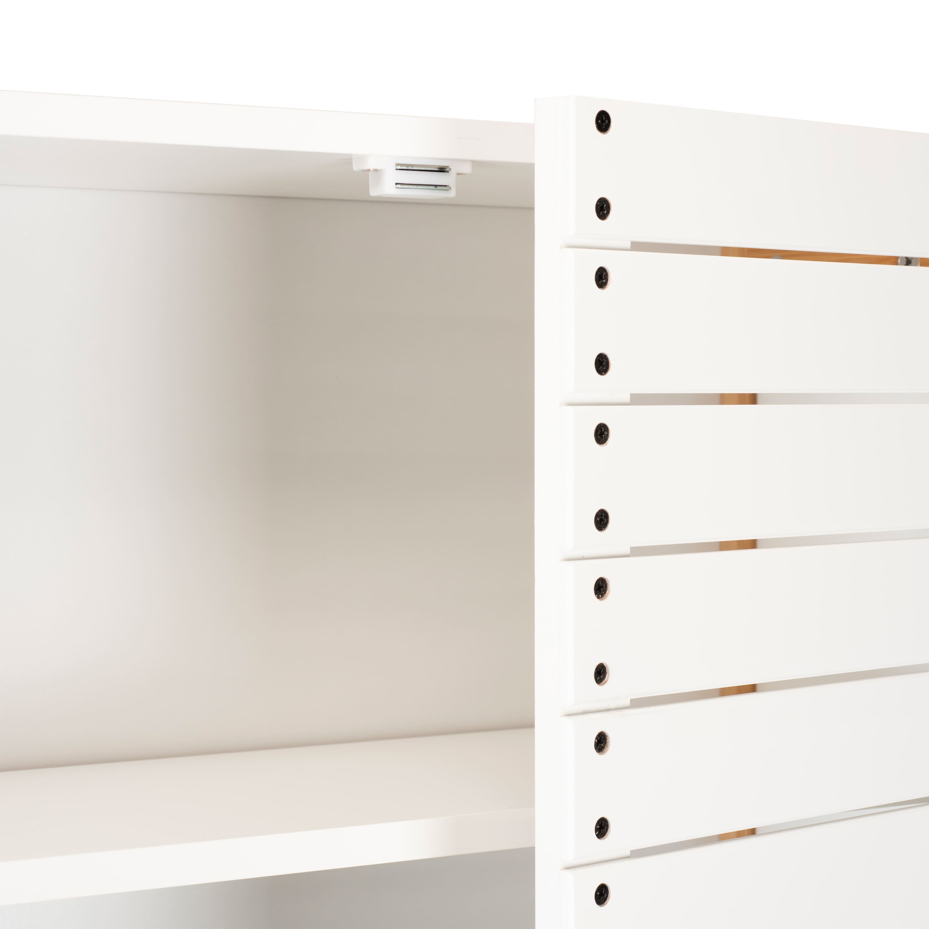 Organize It All 3-Shelf White Bamboo Over the Toilet Cabinet