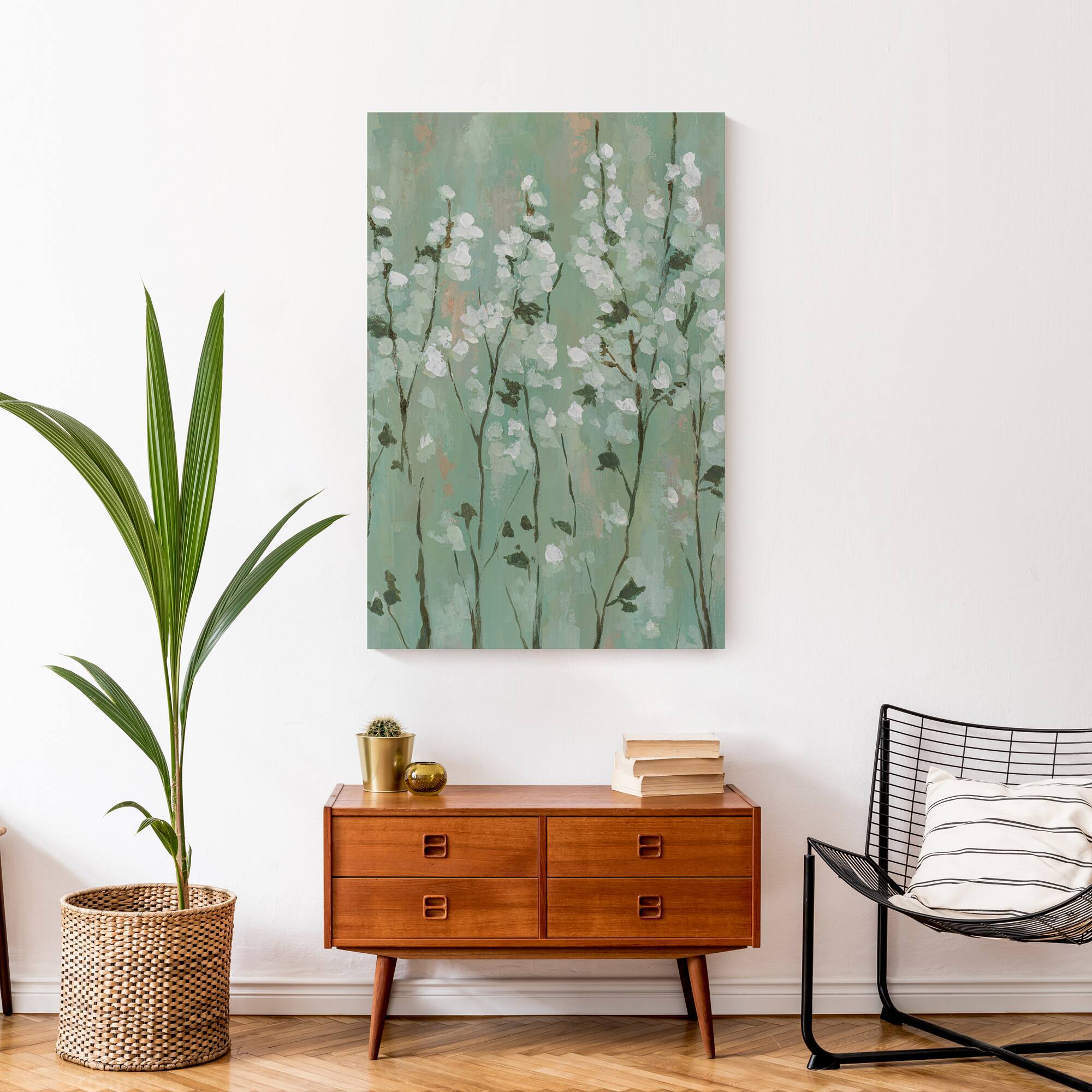 Green Cherry Blossom 24" x 36" Canvas Wall Art