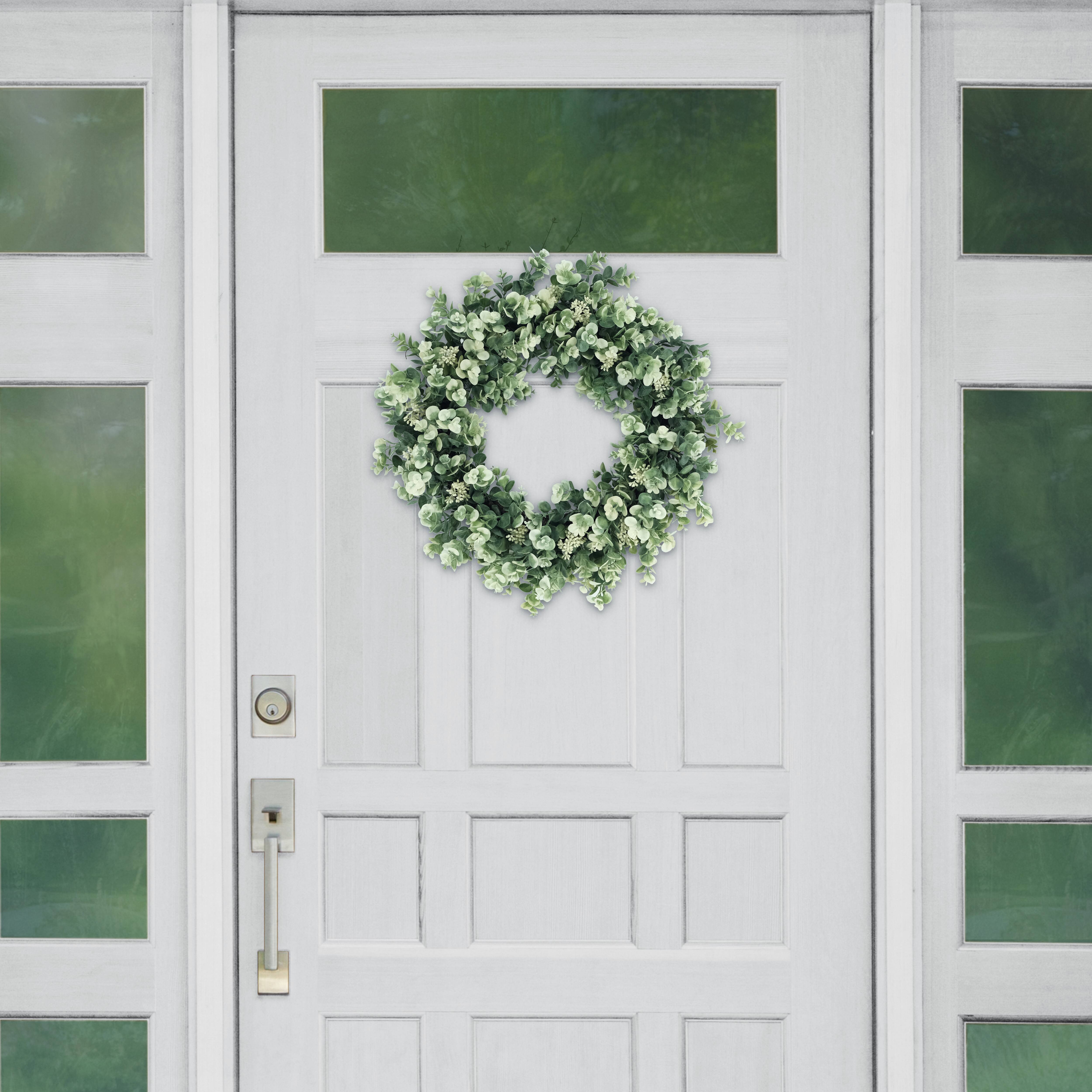 24" Light Green Eucalyptus Floral Spring Wreath