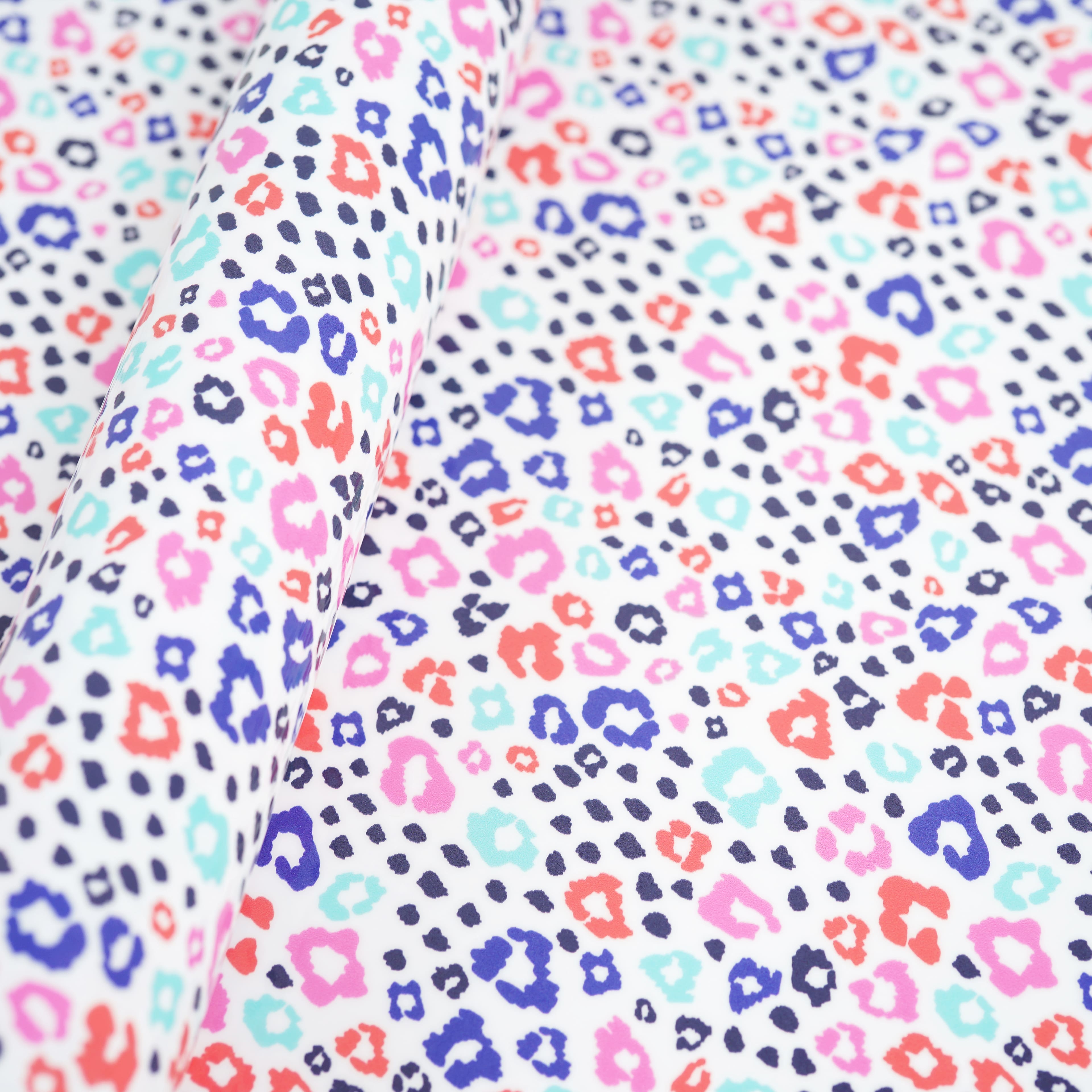 Rainbow Leopard Puff Heat Transfer Vinyl by Make Market&#xAE;