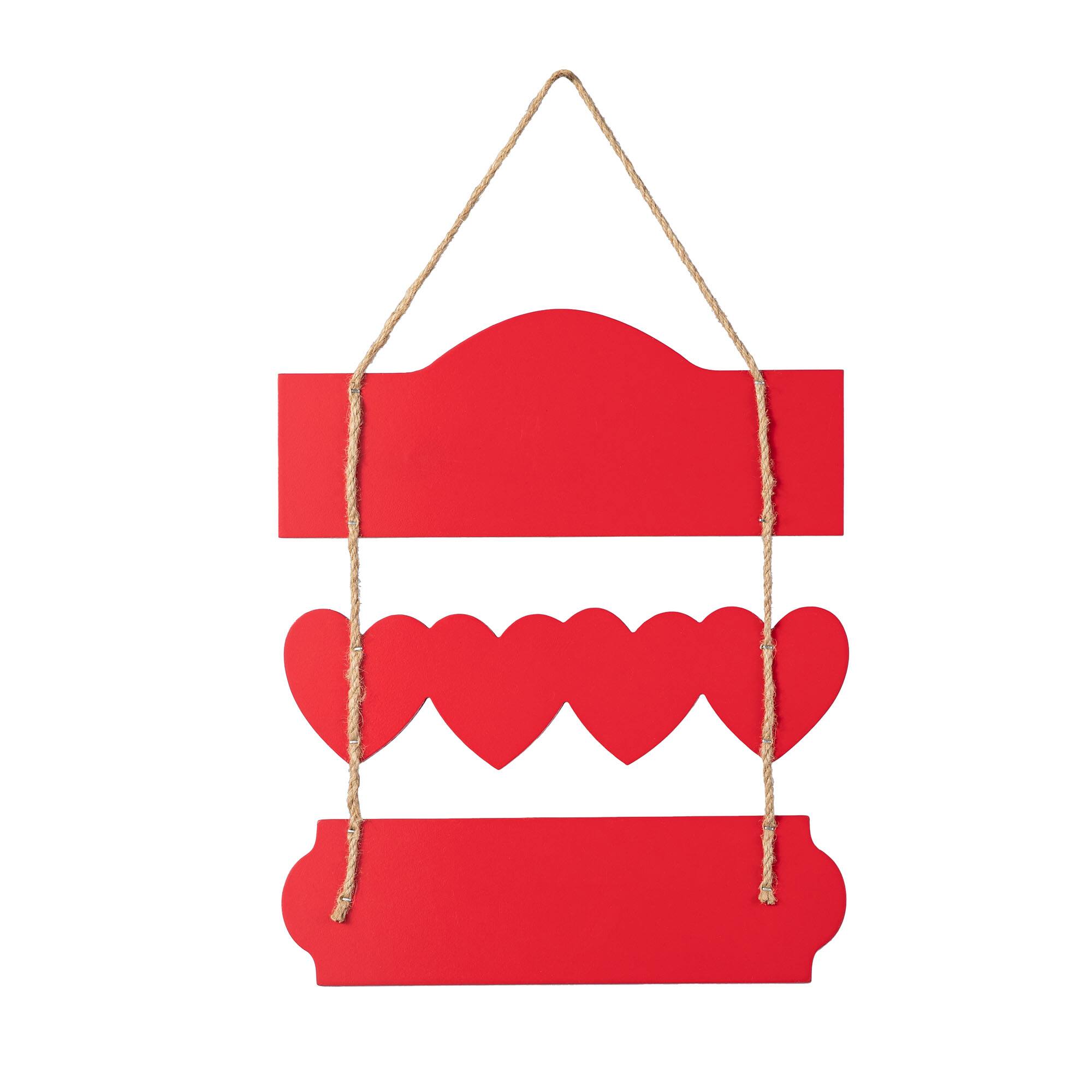 Glitzhome&#xAE; 13.5&#x22; Valentine&#x27;s Wooden Love Door Hanger