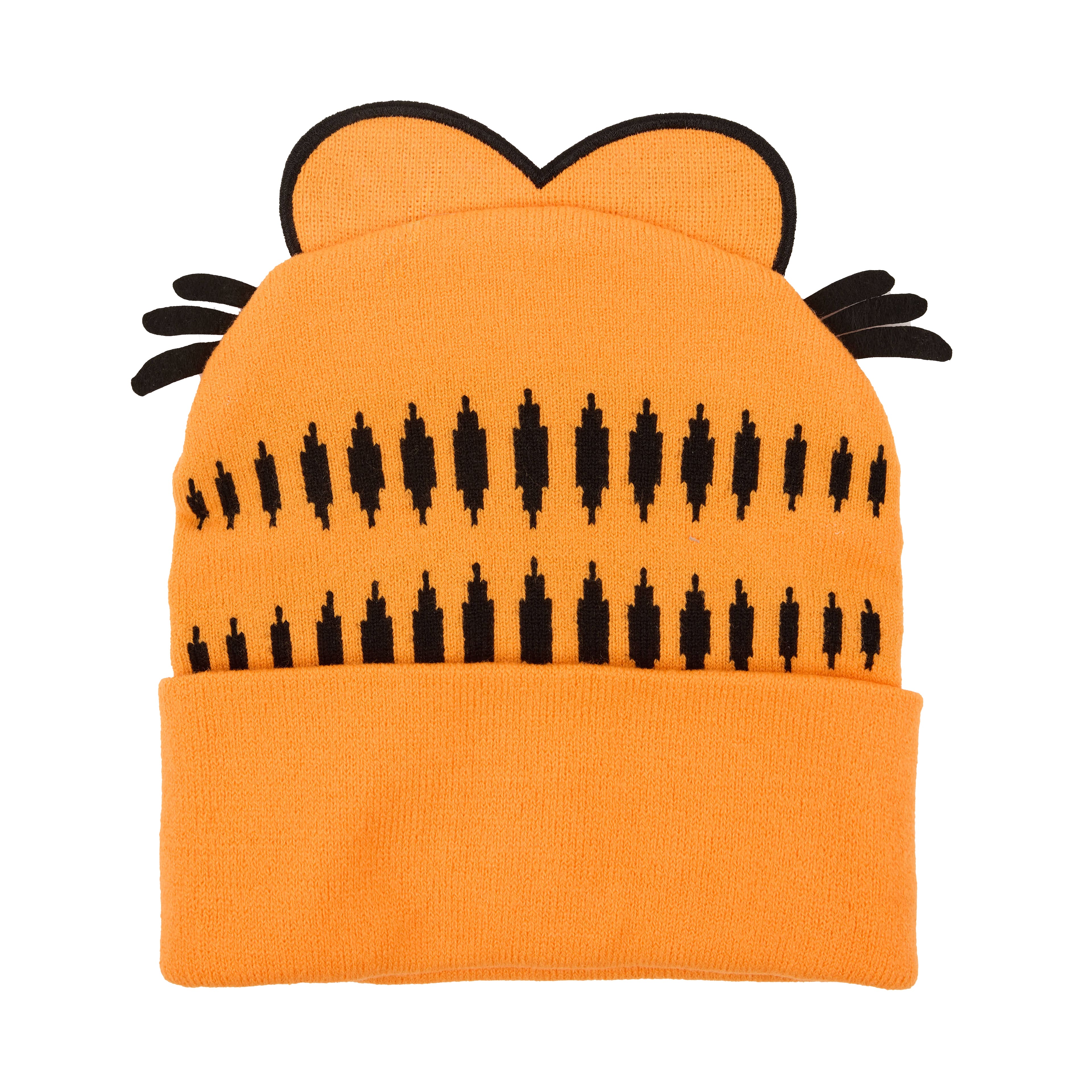 Garfield Face Beanie with 3D Ears