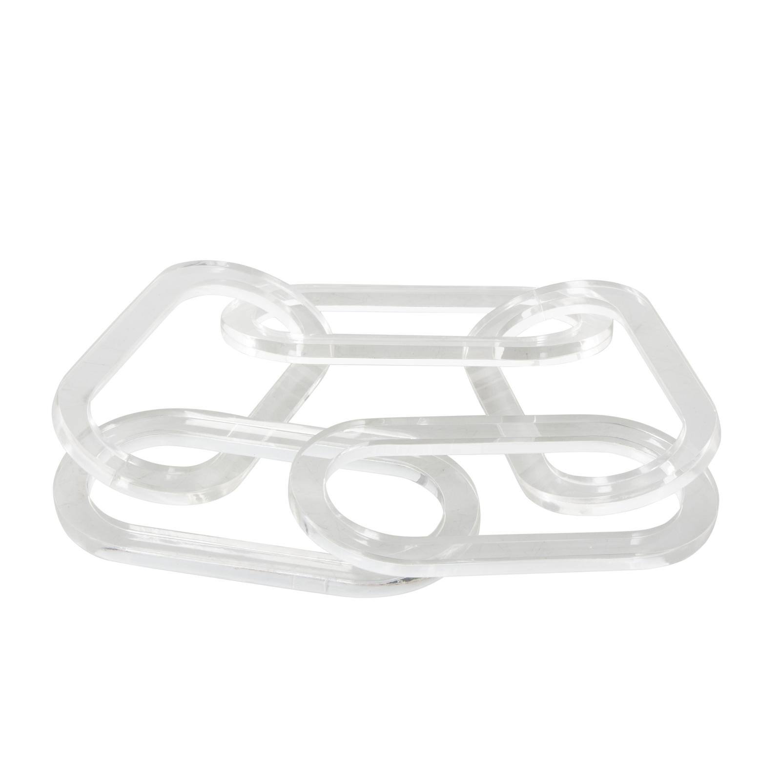 27" Clear Acrylic Plastic Chain Oval Link Sculpture