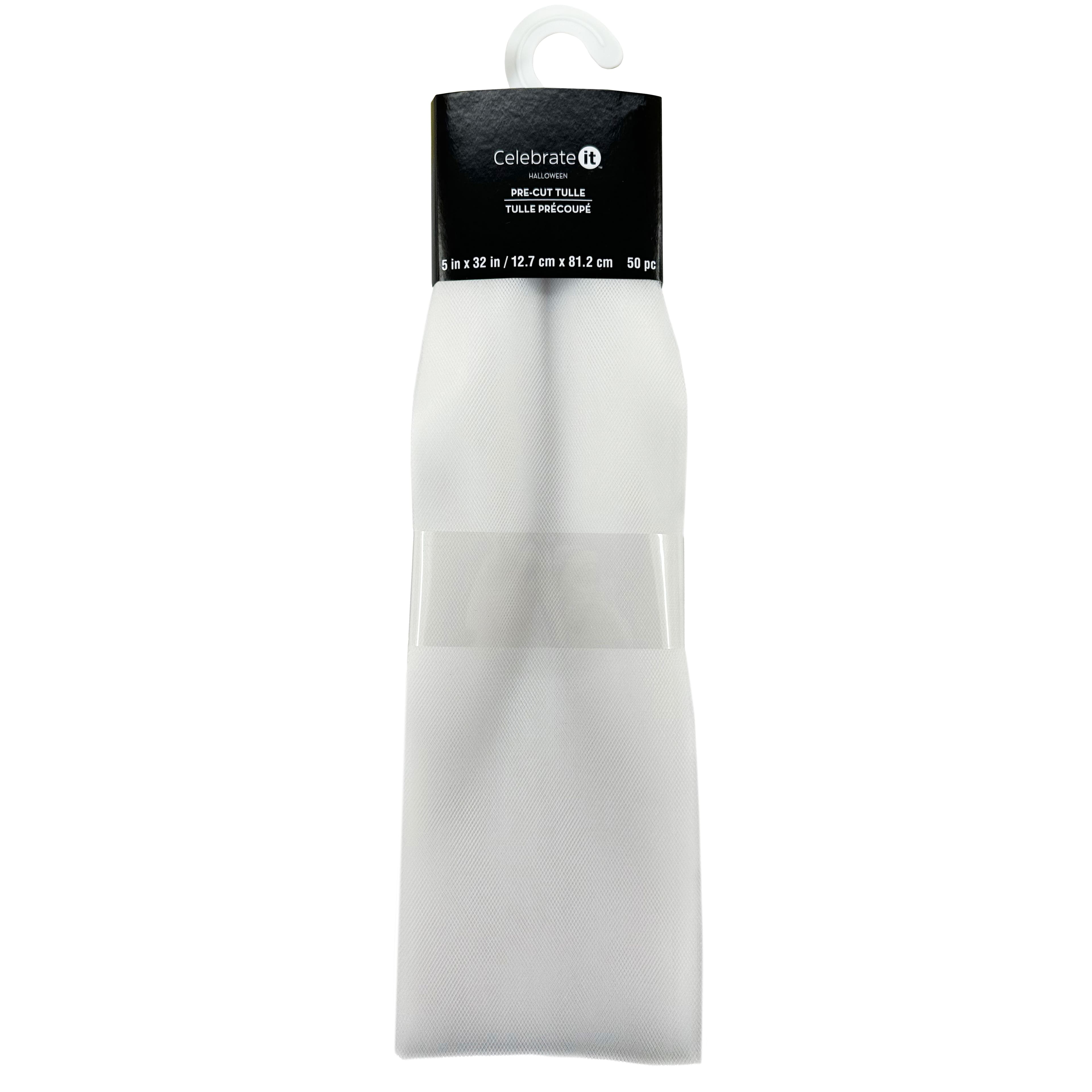 32&#x22; White Pre-Cut Tulle by Celebrate It&#x2122; Halloween