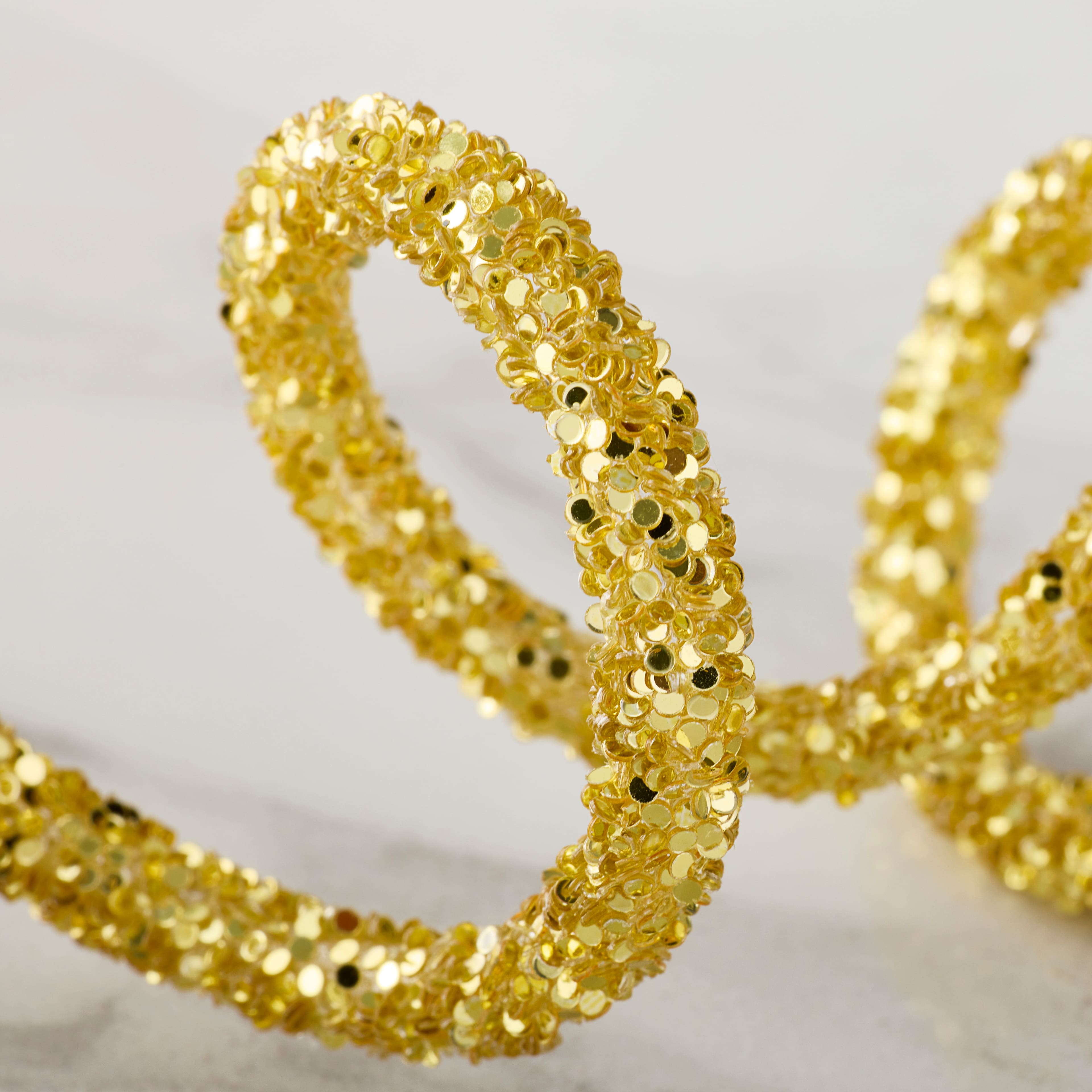 1/4&#x22; x 2yd. Glitter Rope Ribbon by Celebrate It&#xAE; Classic