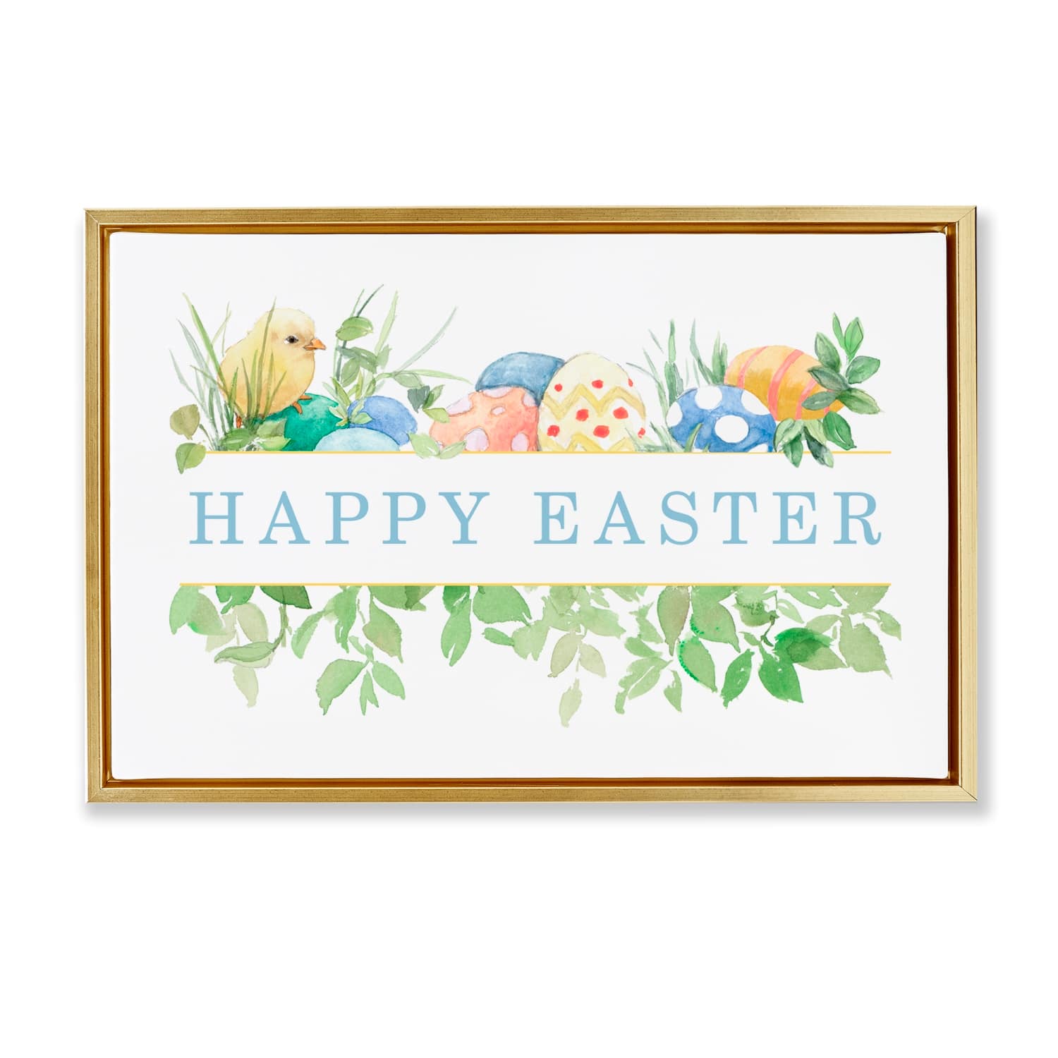 Stupell Industries Floral Happy Easter Floater Framed Art
