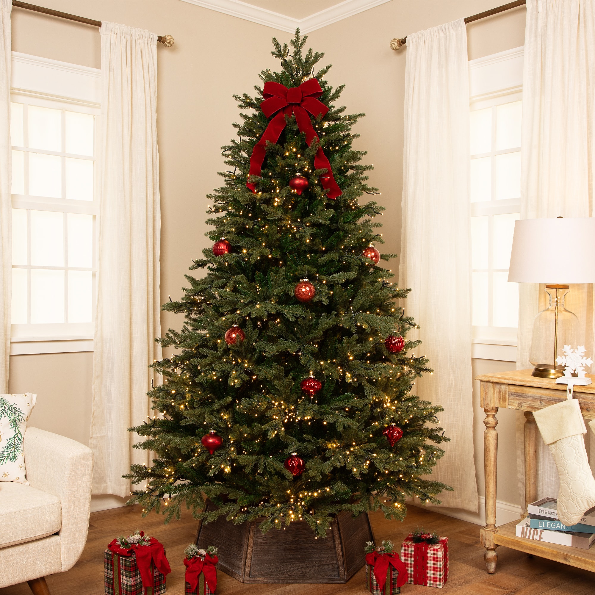 7.5ft. Pre-Lit Real Touch™ Grande Balsam Fir Artificial Christmas Tree, Dual Color LED Lights