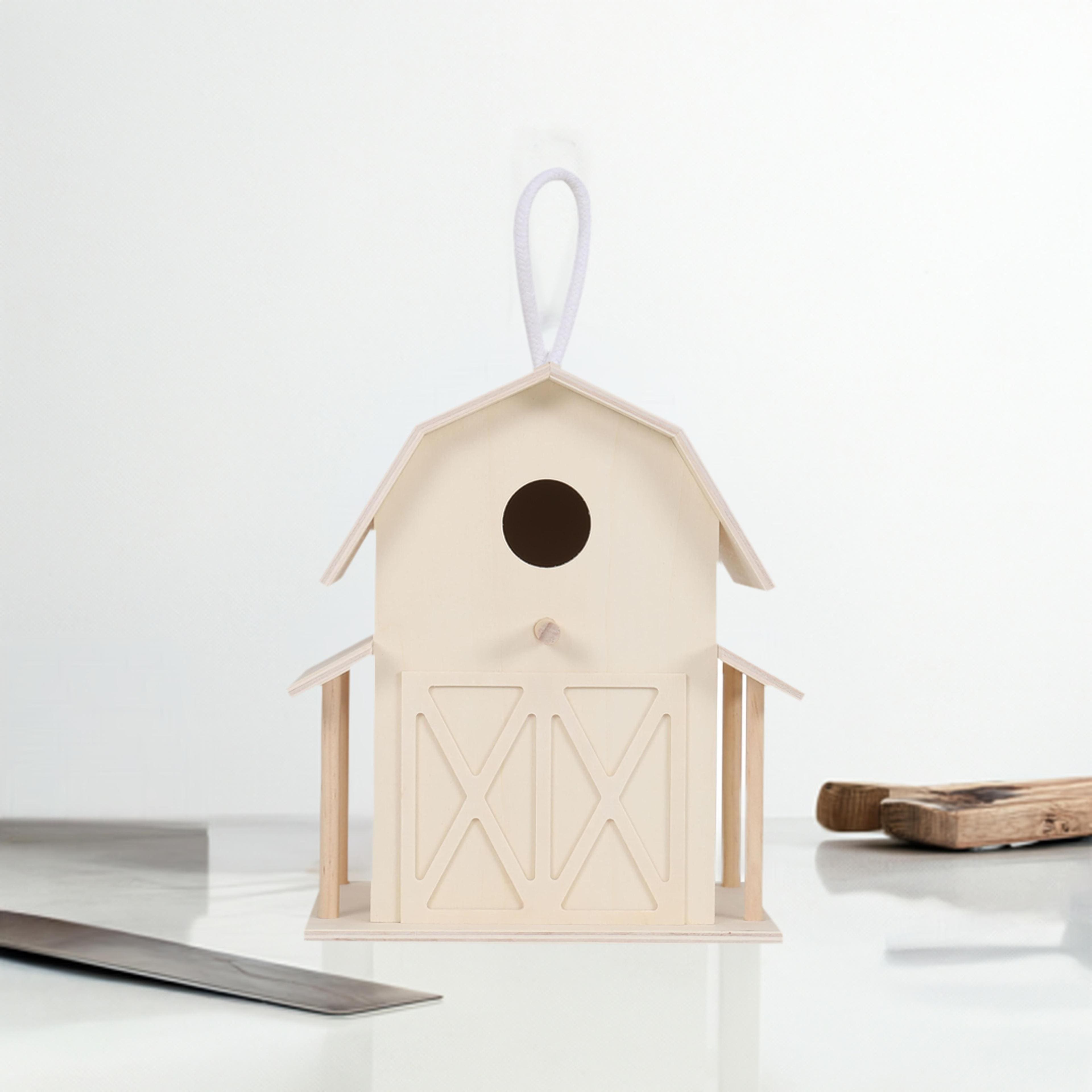 8&#x22; Wood Barn Birdhouse by Make Market&#xAE;