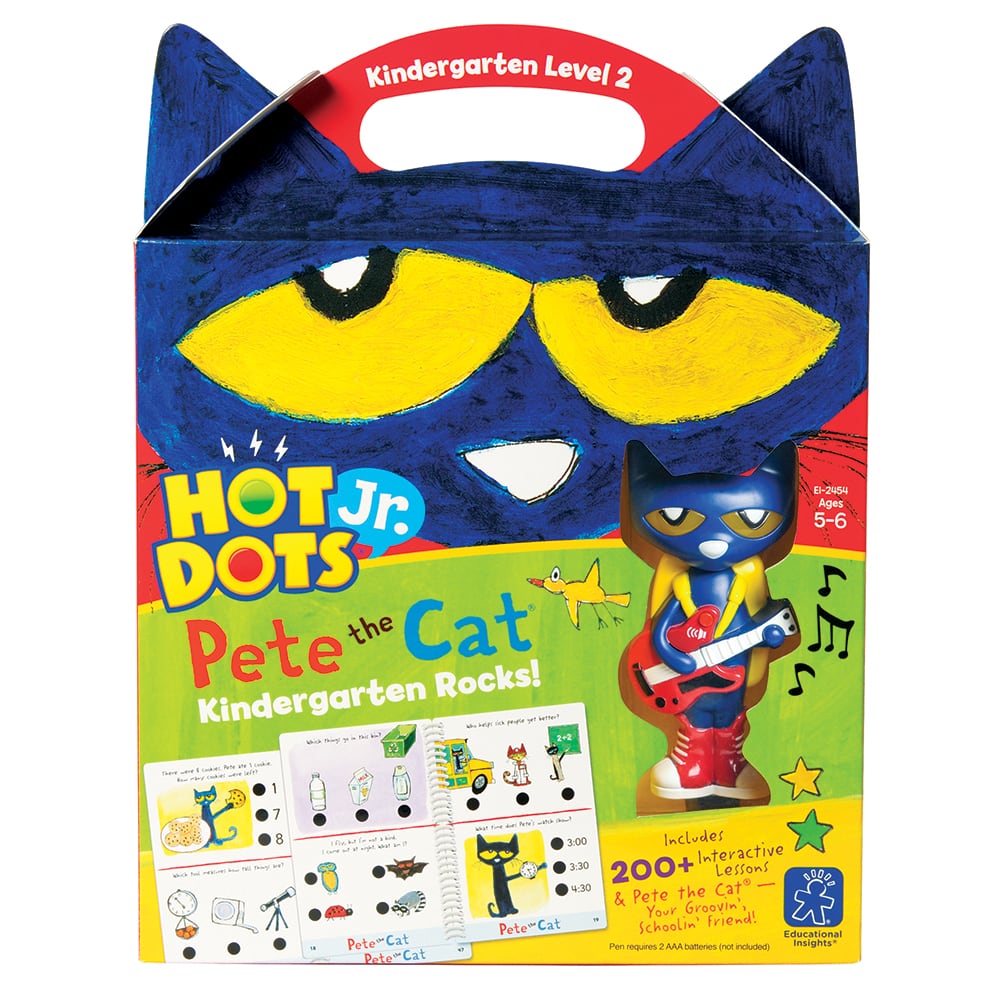 Educational Insights Hot Dots Jr. Pete the Cat Kindergarten Rocks! Set with Pete Pen