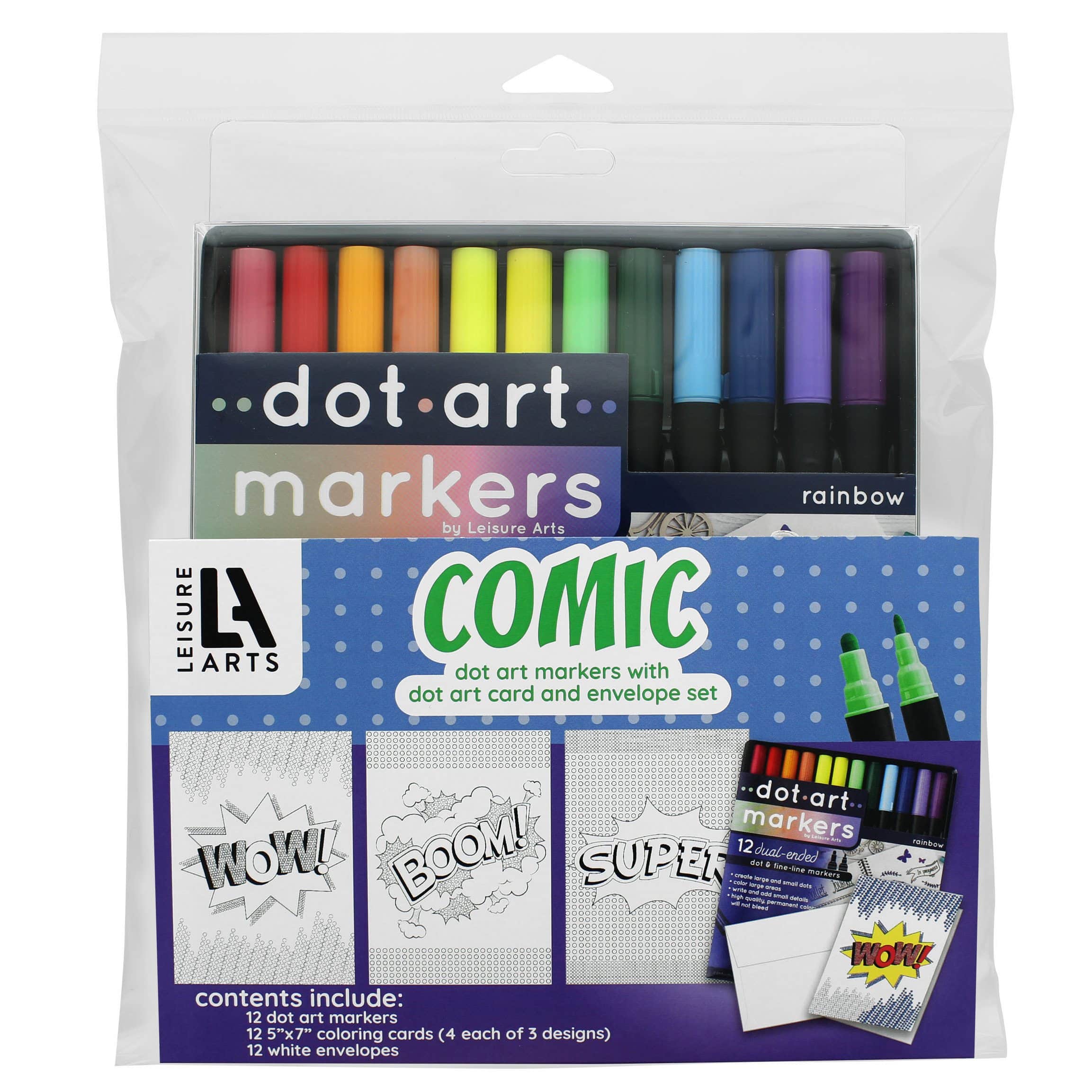 GColour 36 Colors Water Based Art Dual Tip Markers Comic Pens Set for