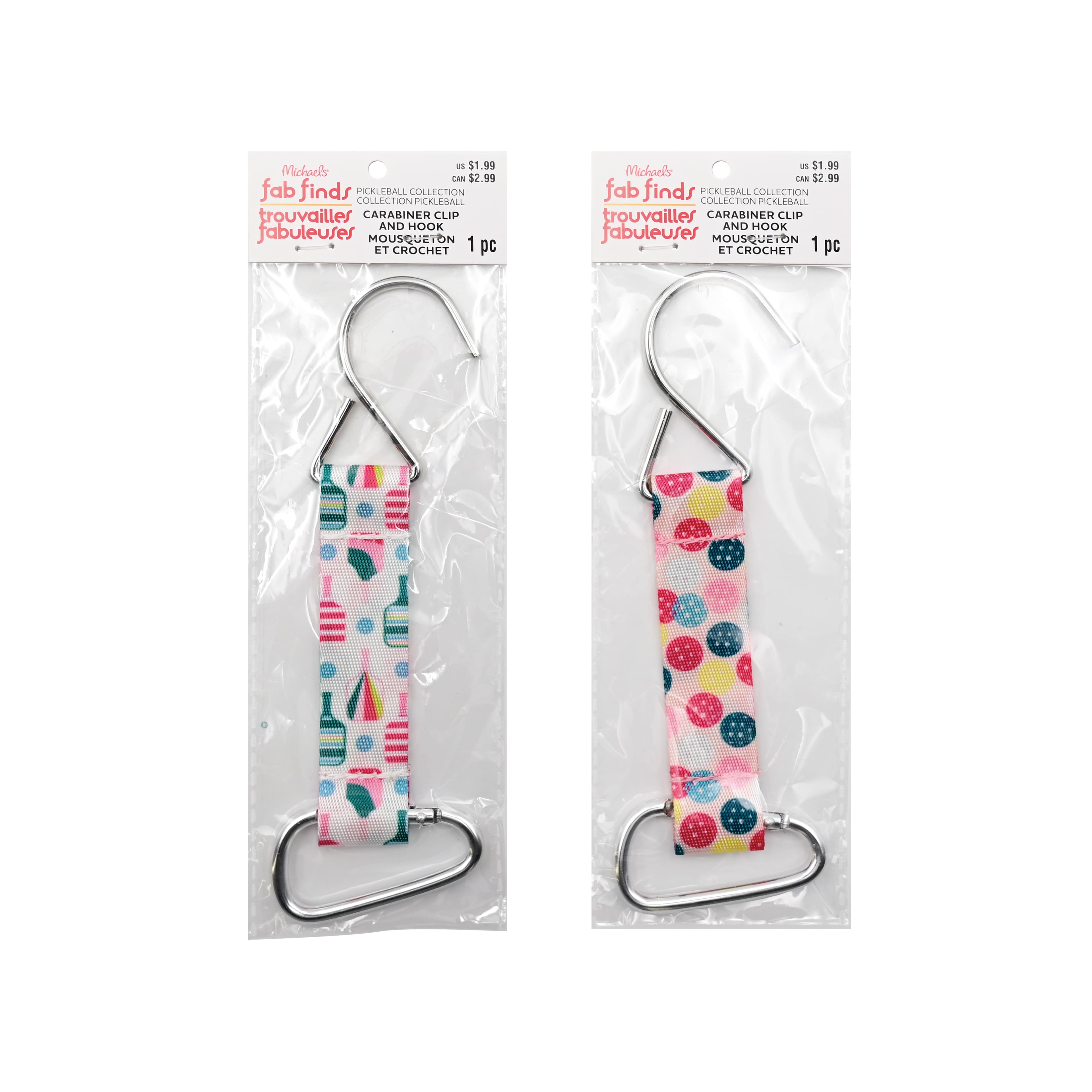 Assorted Pickleball Carabiner Clip & Hook, 1pc. by Fab Finds