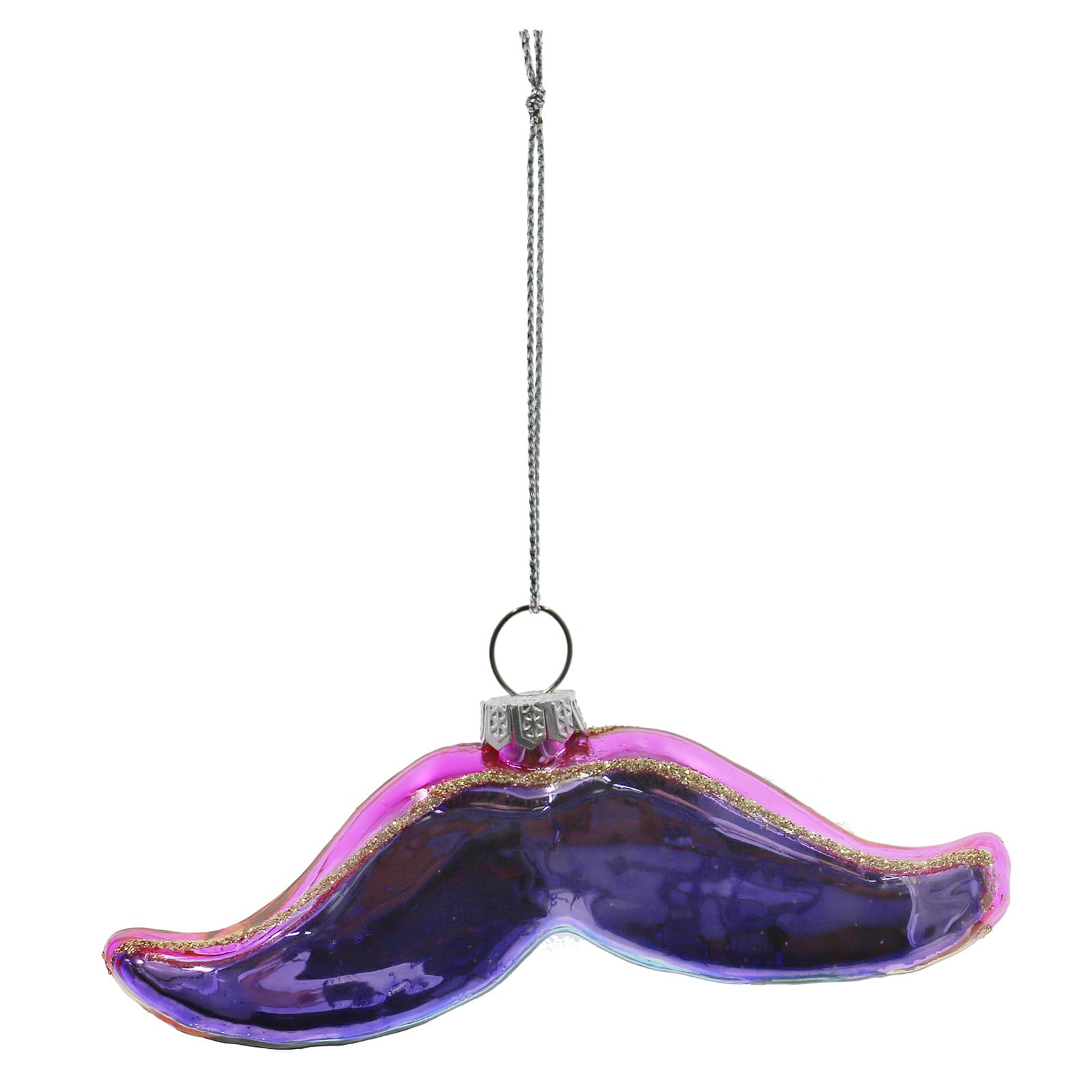 4&#x22; Pride Mustache Glass Ornament by Ashland&#xAE;