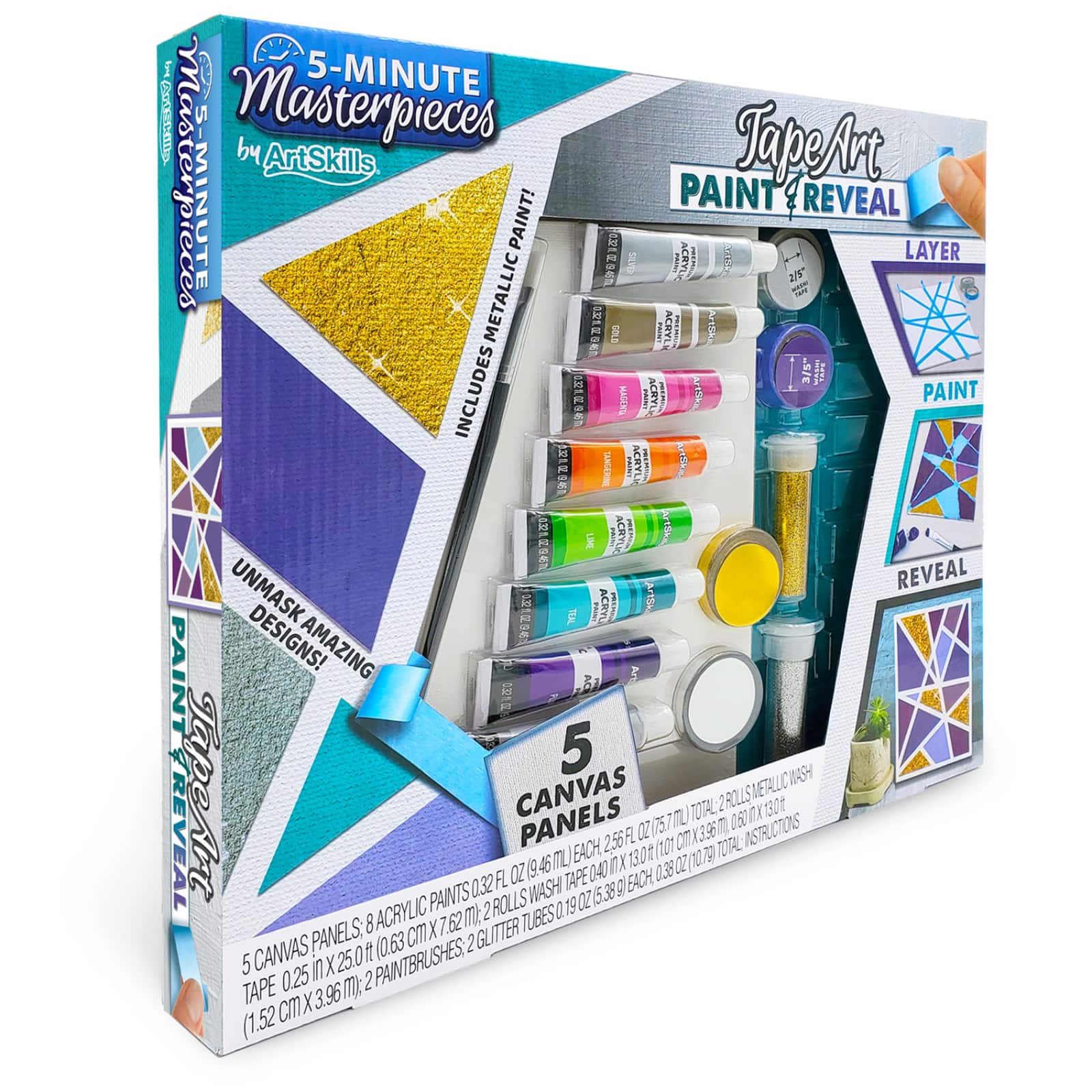 ArtSkills® 5-Minute Masterpieces Tape Art Paint and Reveal