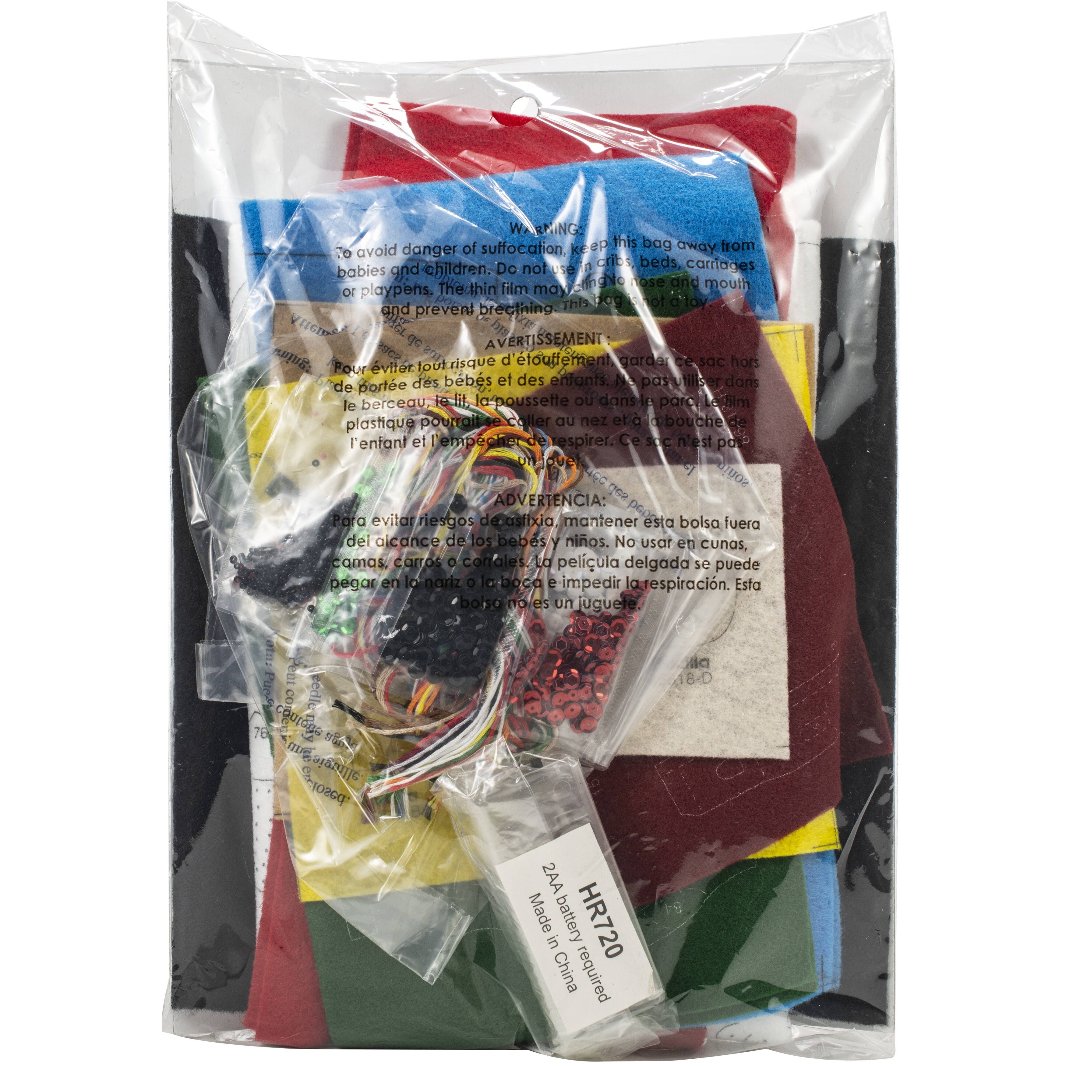 Bucilla Christmas Village With Lights Felt Stocking Kit