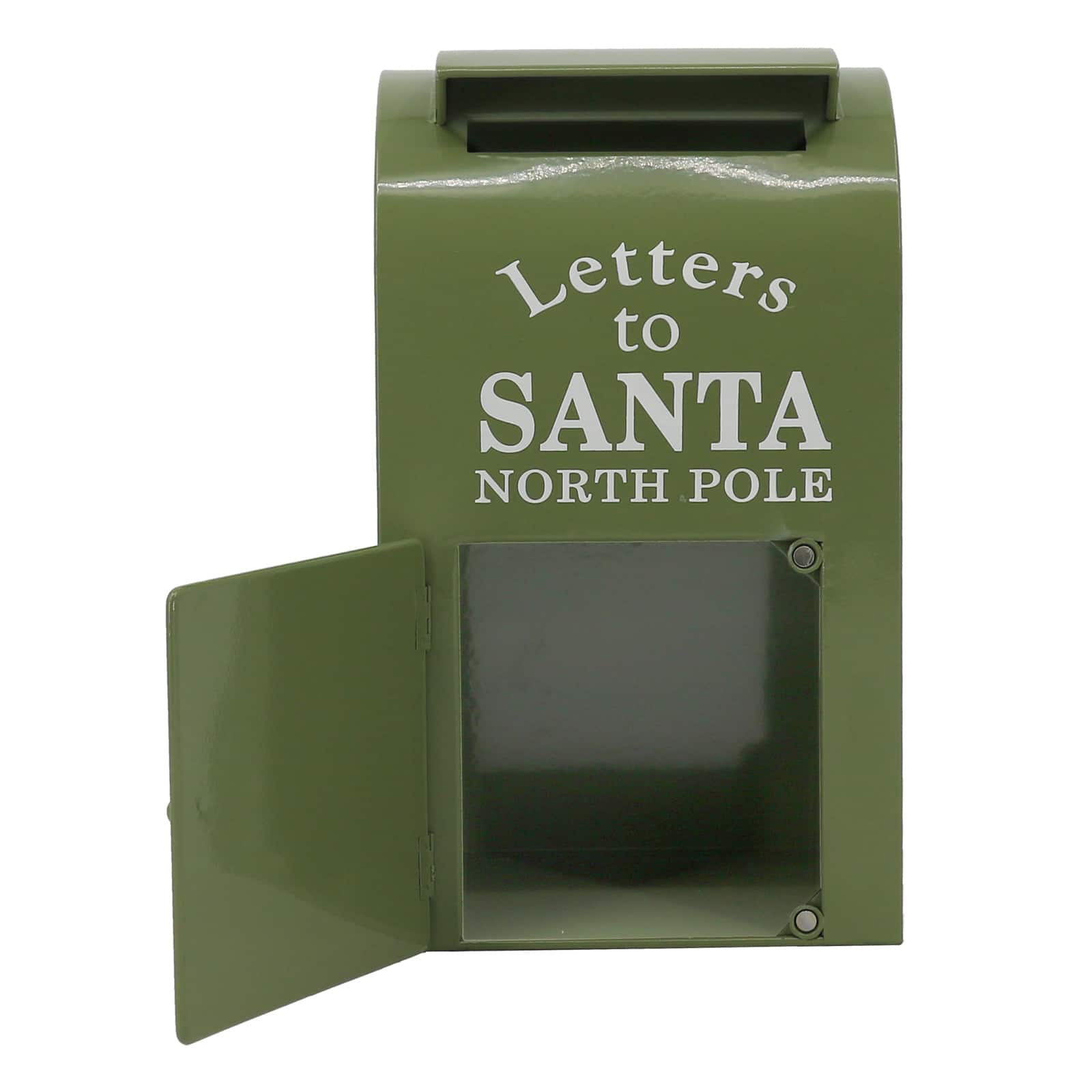 13&#x22; Green Letters to Santa Metal Mailbox Tabletop D&#xE9;cor by Ashland&#xAE;