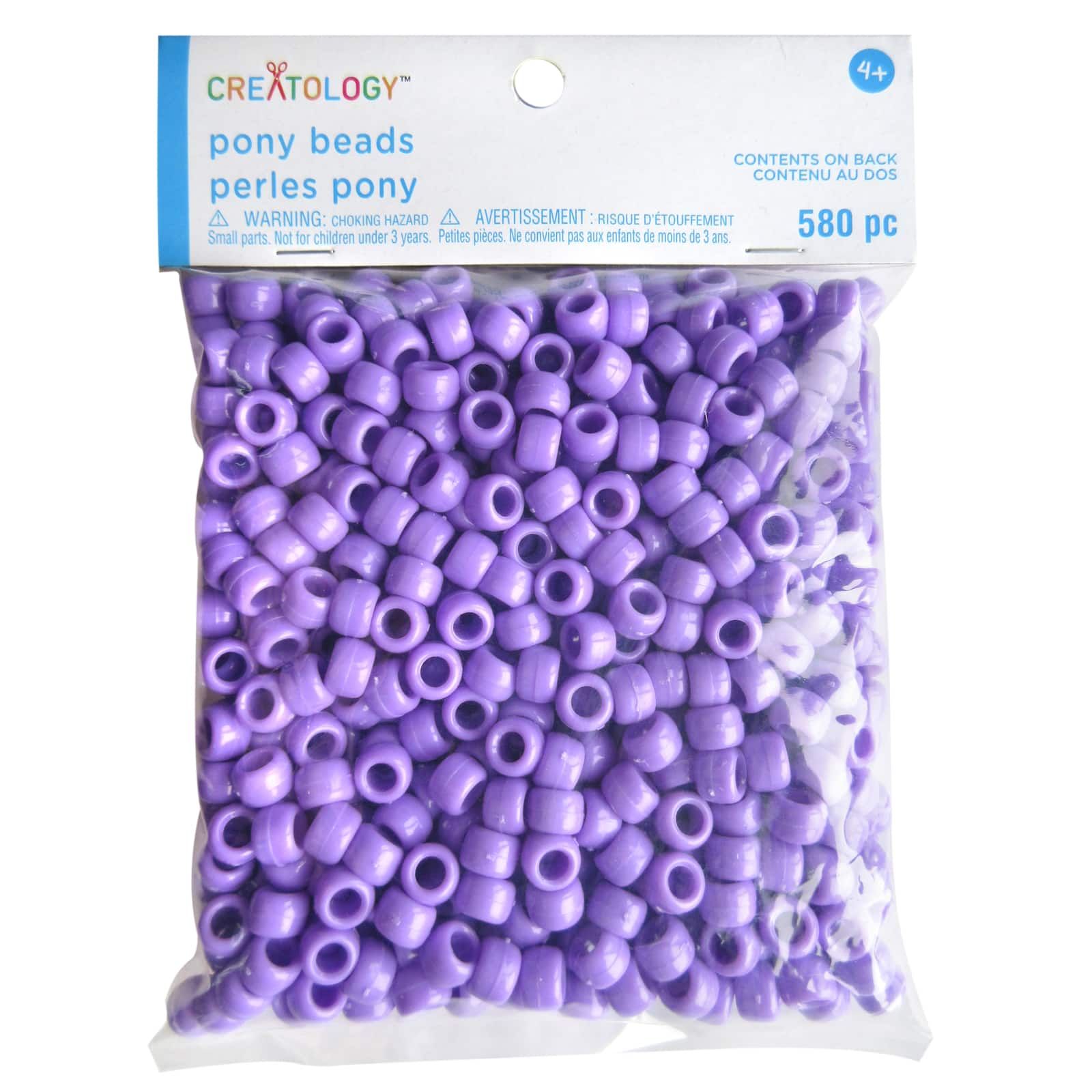 12 Packs: 580 ct. (6,960 total) Opaque Pony Beads By Creatology™, 6mm x 9mm