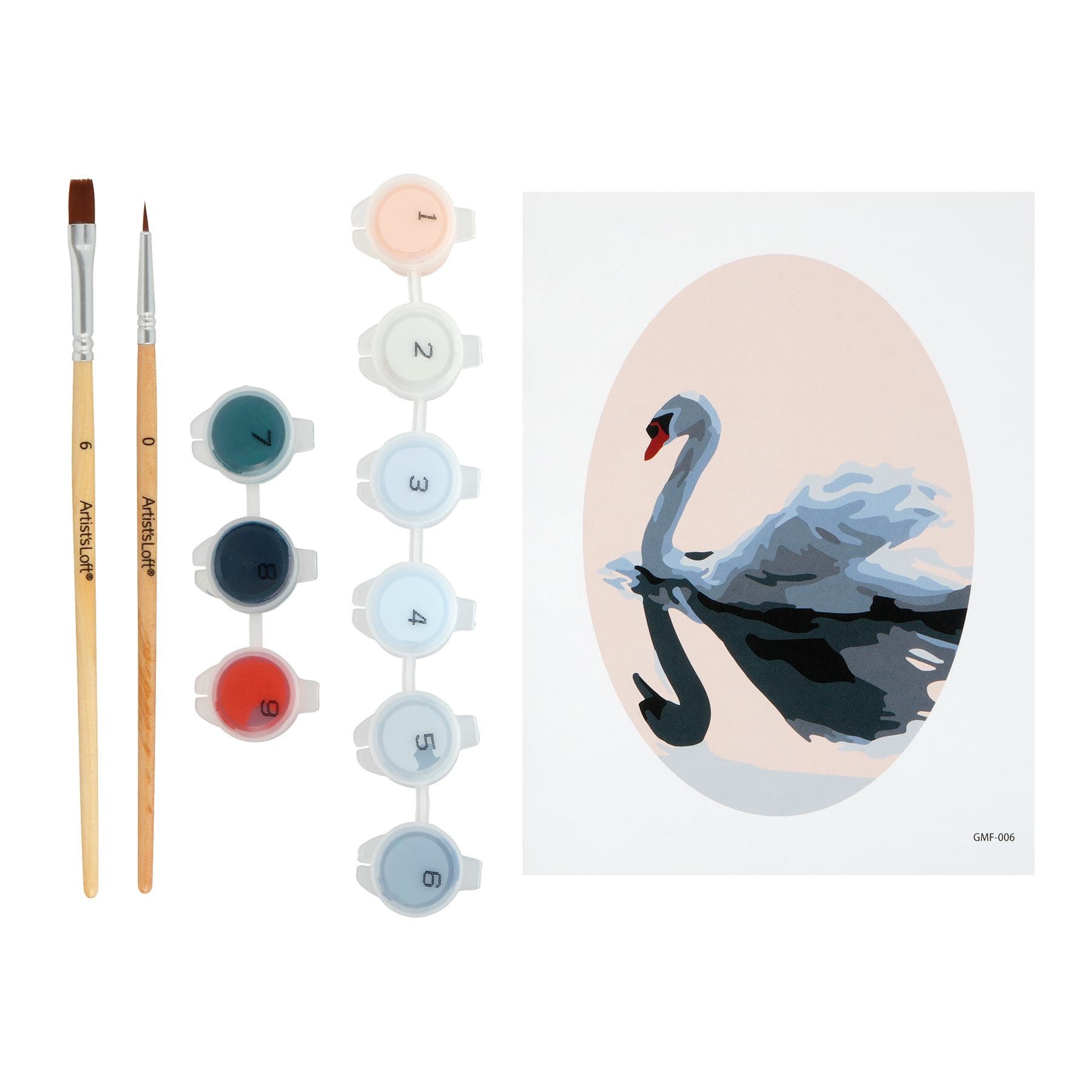 Swan Paint-by-Number Framed Mini Kit by Artist's Loft®