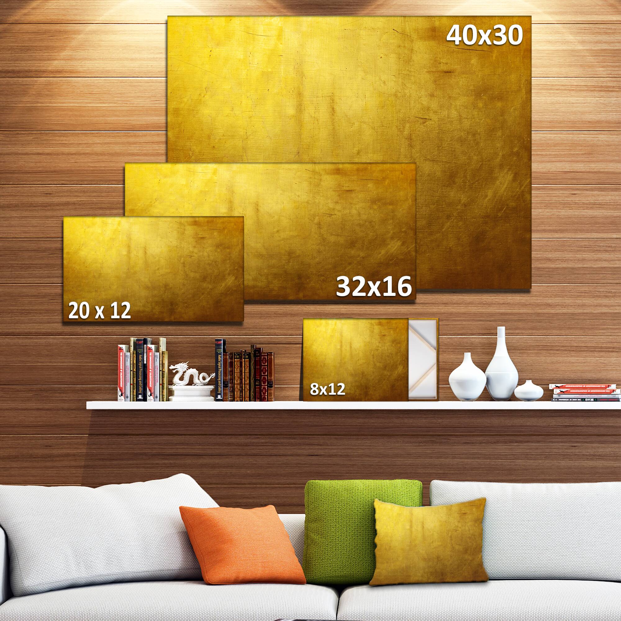 Designart - Gold Texture - Abstract Canvas art print