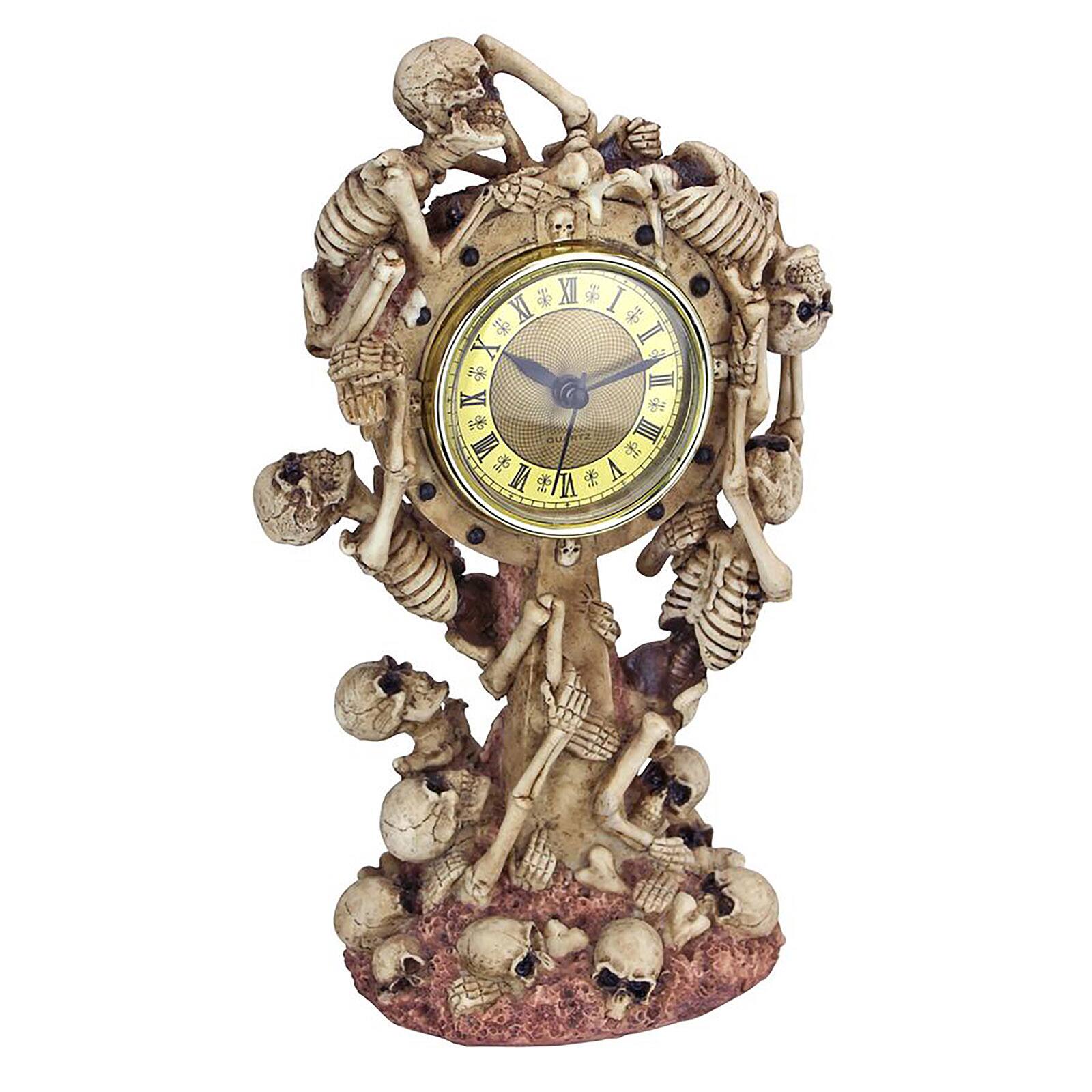 Design Toscano Skeleton Crew Sculptural Mantel Clock